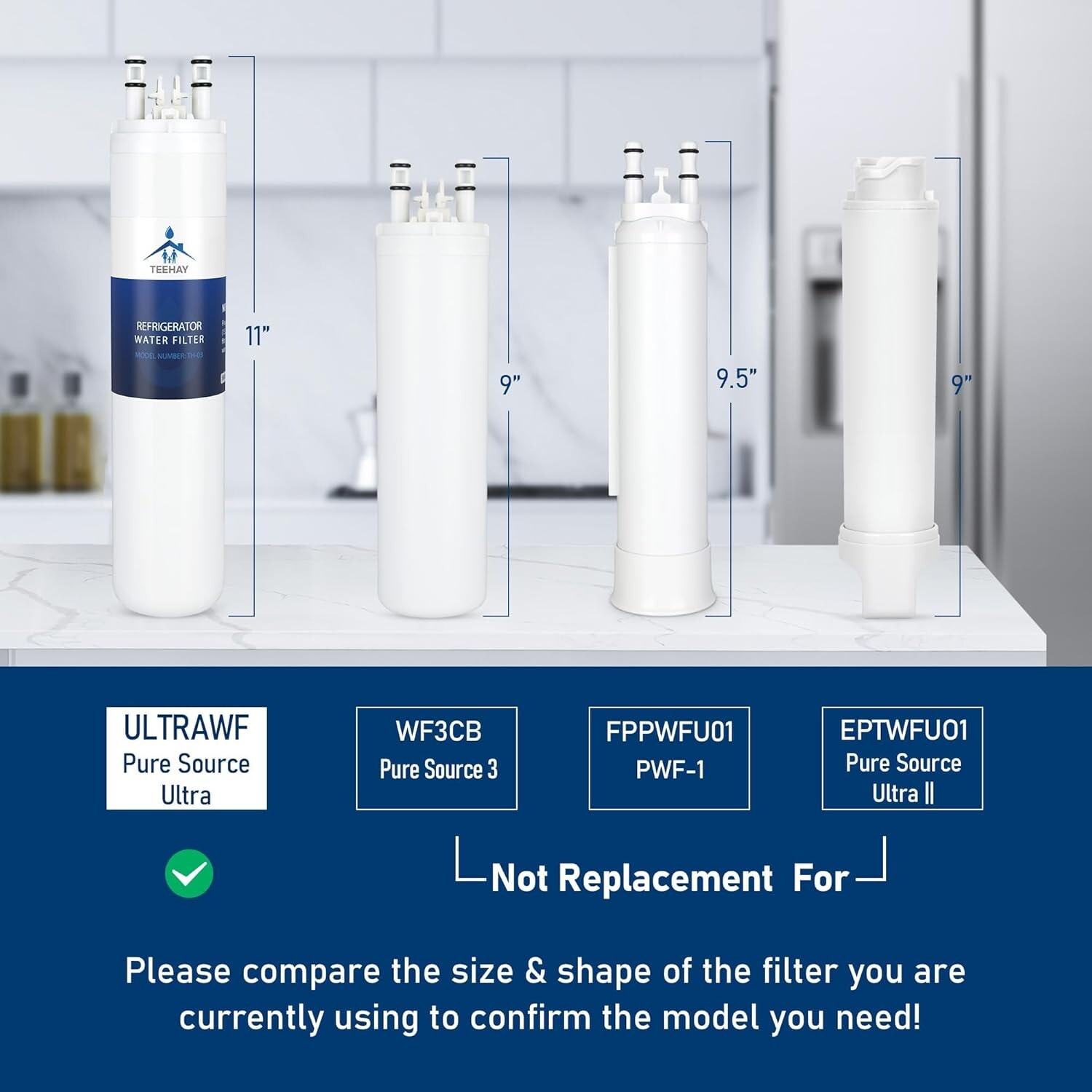 3 PACK – ULTRAWF Frigidaire Water Filter Replacement Frigidaire TEEHAY TH-03