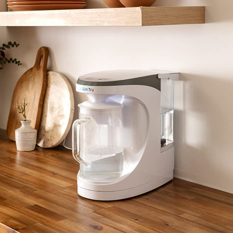 Aquatru Carafe Alkaline Countertop Water Purifier Certified 4-Stage RO System
