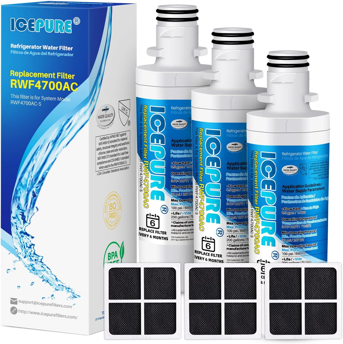 ICEPURE LT1000PC Replacement for LG LT1000P/PC/PCS ADQ747935 ADQ74793501 ADQ7479