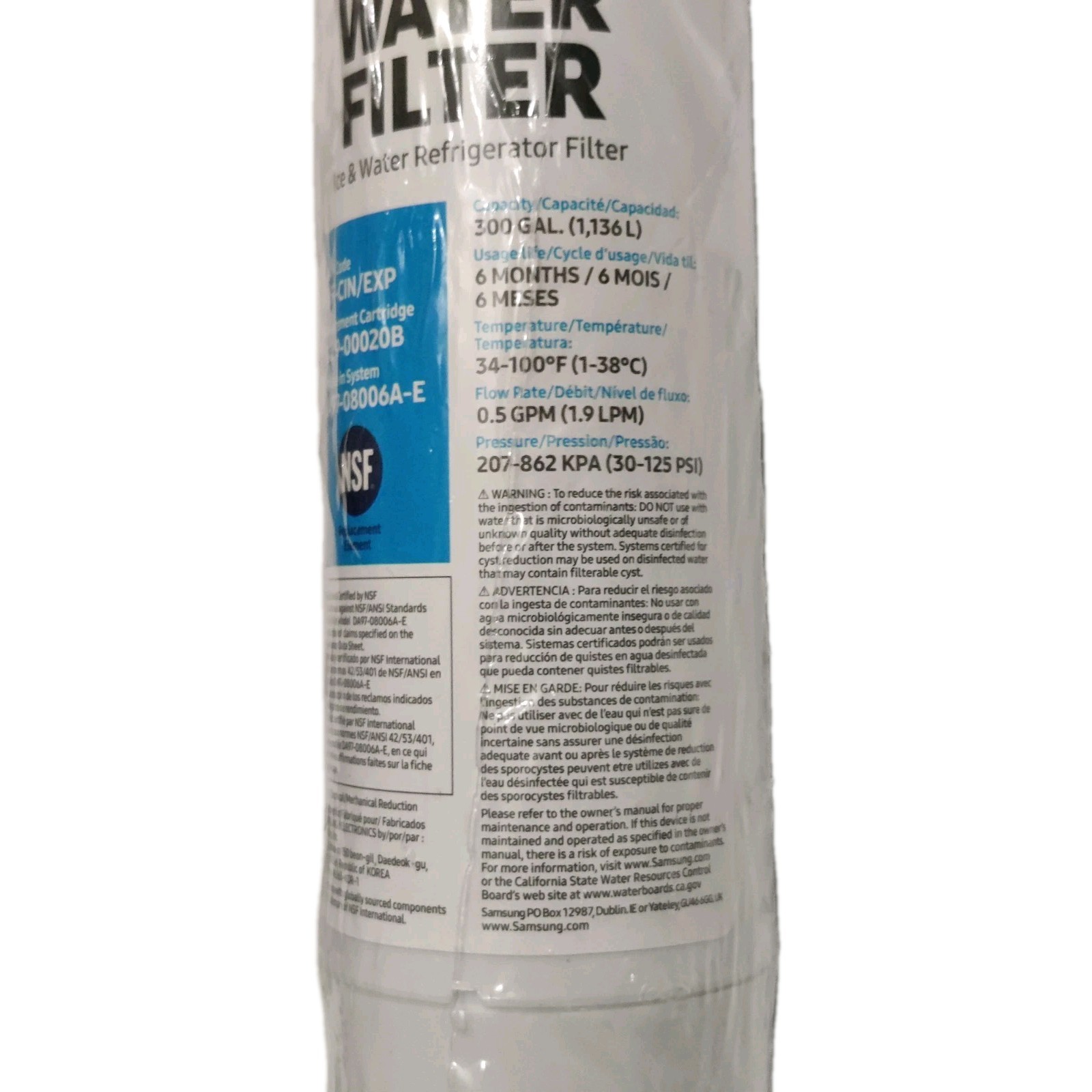 3-Pack Genuine Samsung DA29-00020B HAF-CIN/EXP-REFRIGERATOR Water Filter