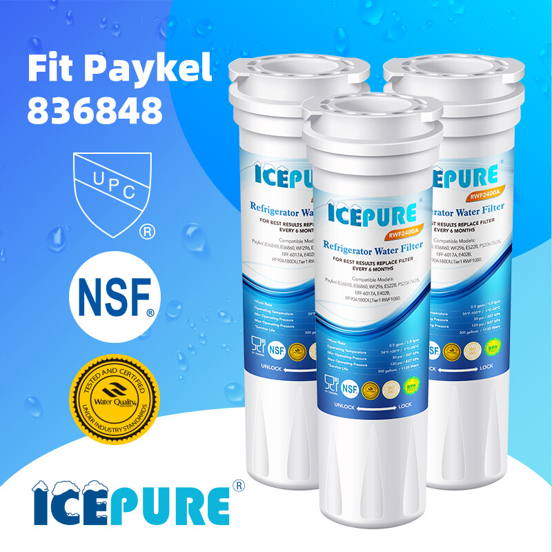 Fit Fisher Paykel 836848 Amana R0185011 67003662 Supco WF296 Water Filter 3 PACK