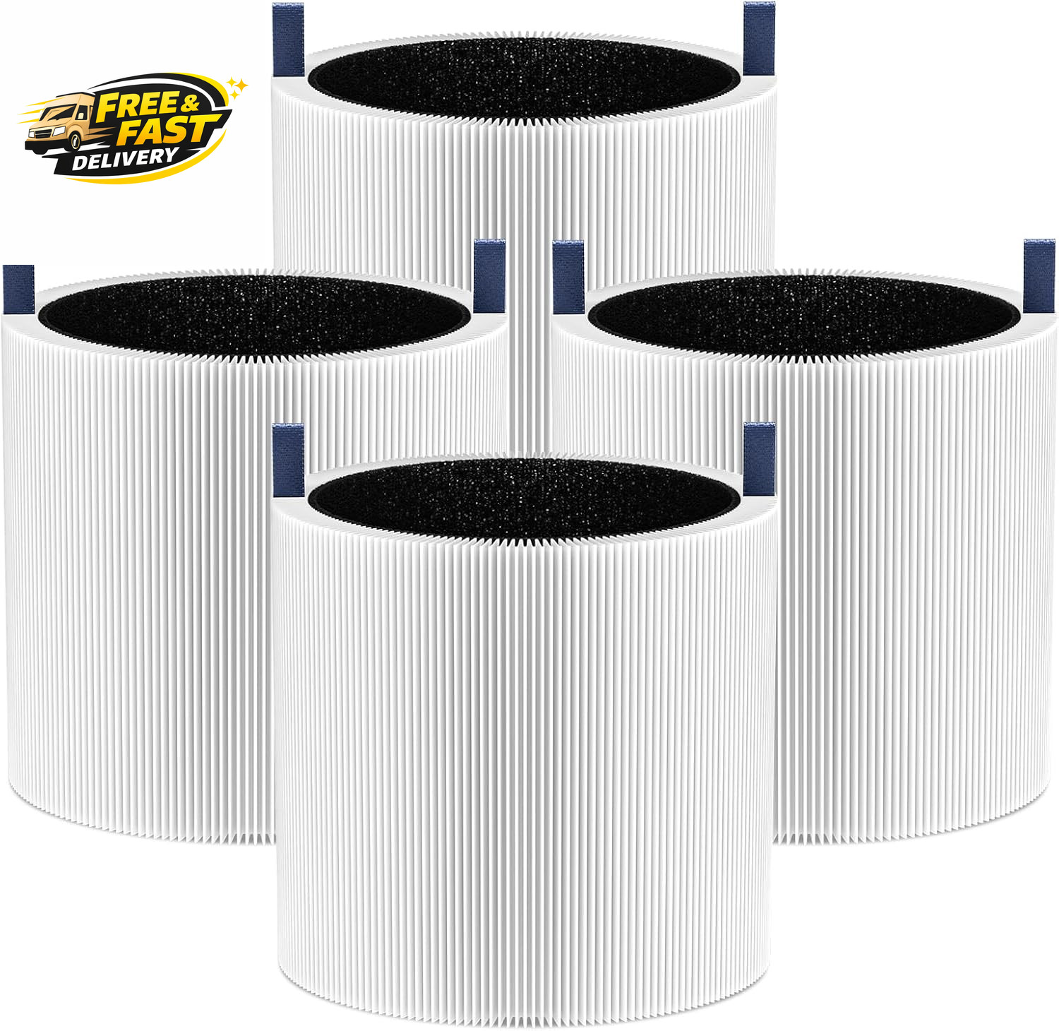 4 Pack Mini Max Replacement Filter Compatible with Blueair Blue Pure Mini Air ,