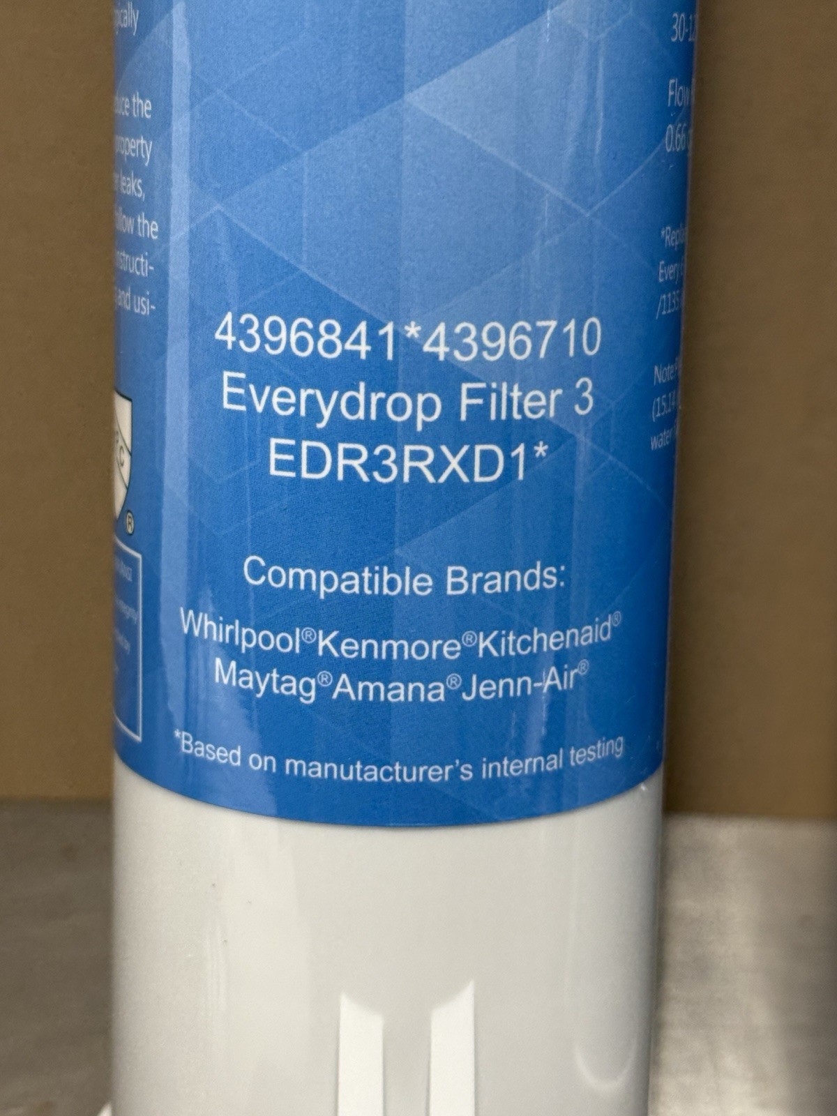 3 Waten H20 4396841 *4396710 Filter 3 EDR3RXD1 NEW Open Box