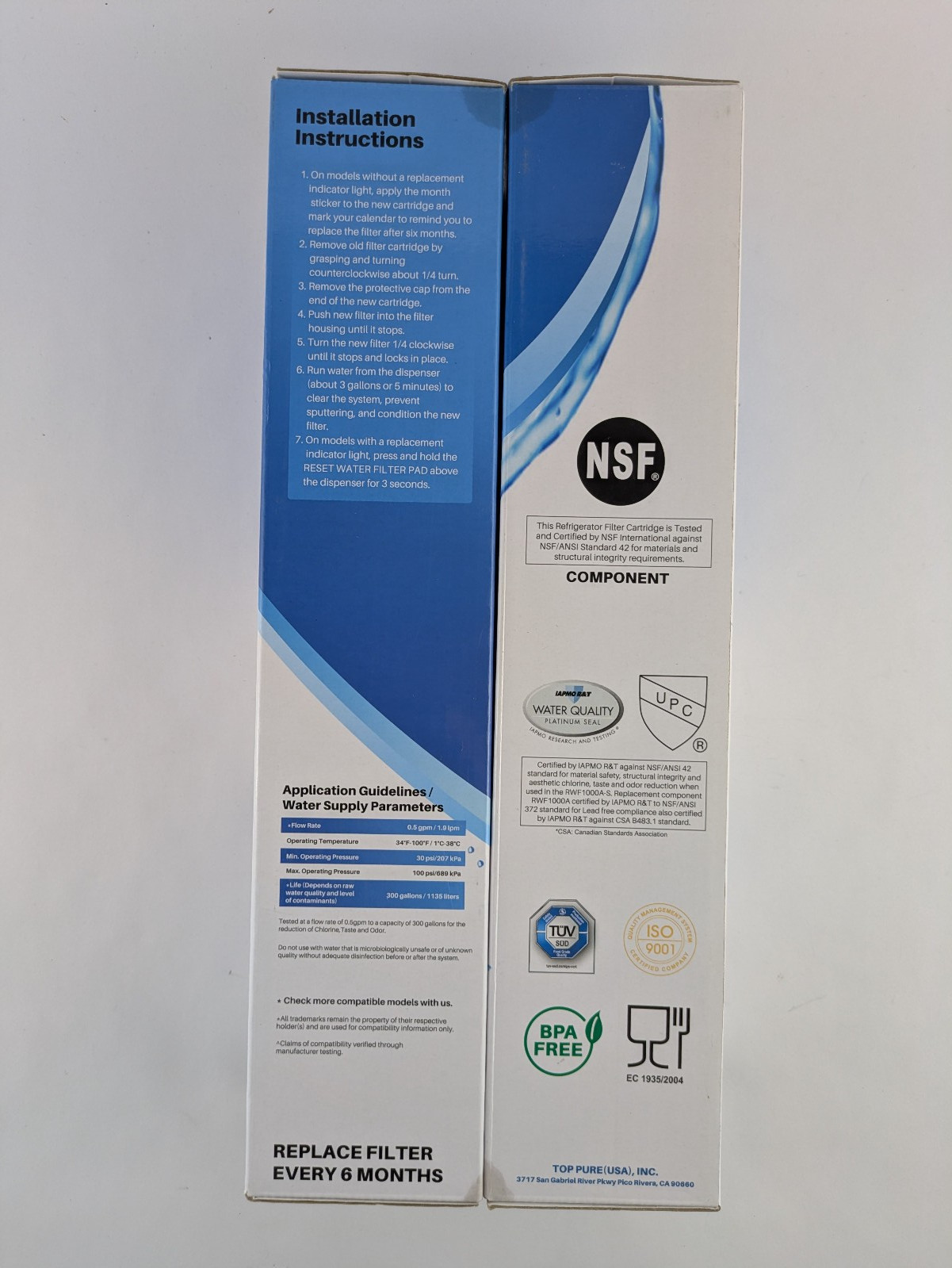 RWF1000A Refrigerator Water Filter Fit for LG LT600P 469990, RFC1000A – Lot of 2