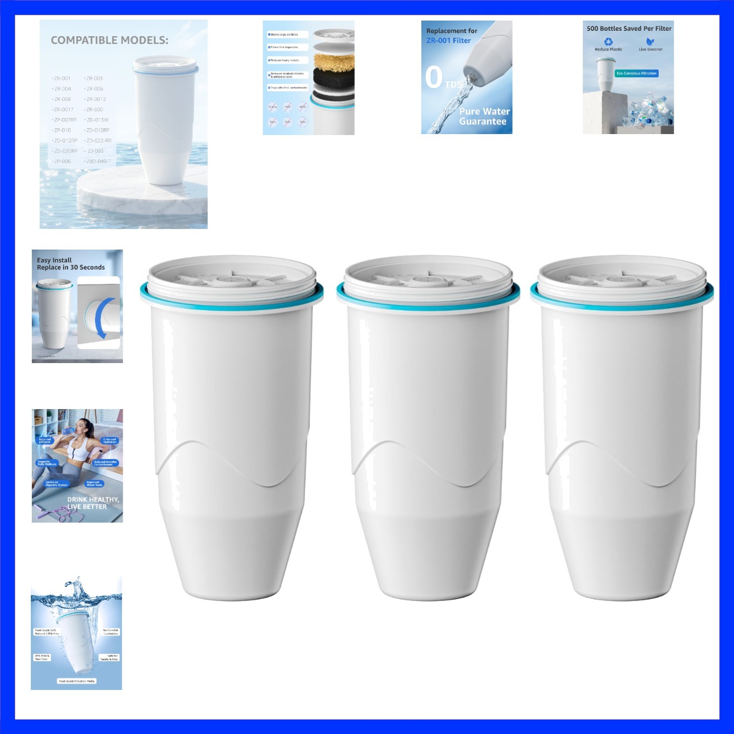 Compatible with Zero Pitcher and Dispenser ZR-001 ZR-004 ZP-006 ZR-017, 0 TDS…