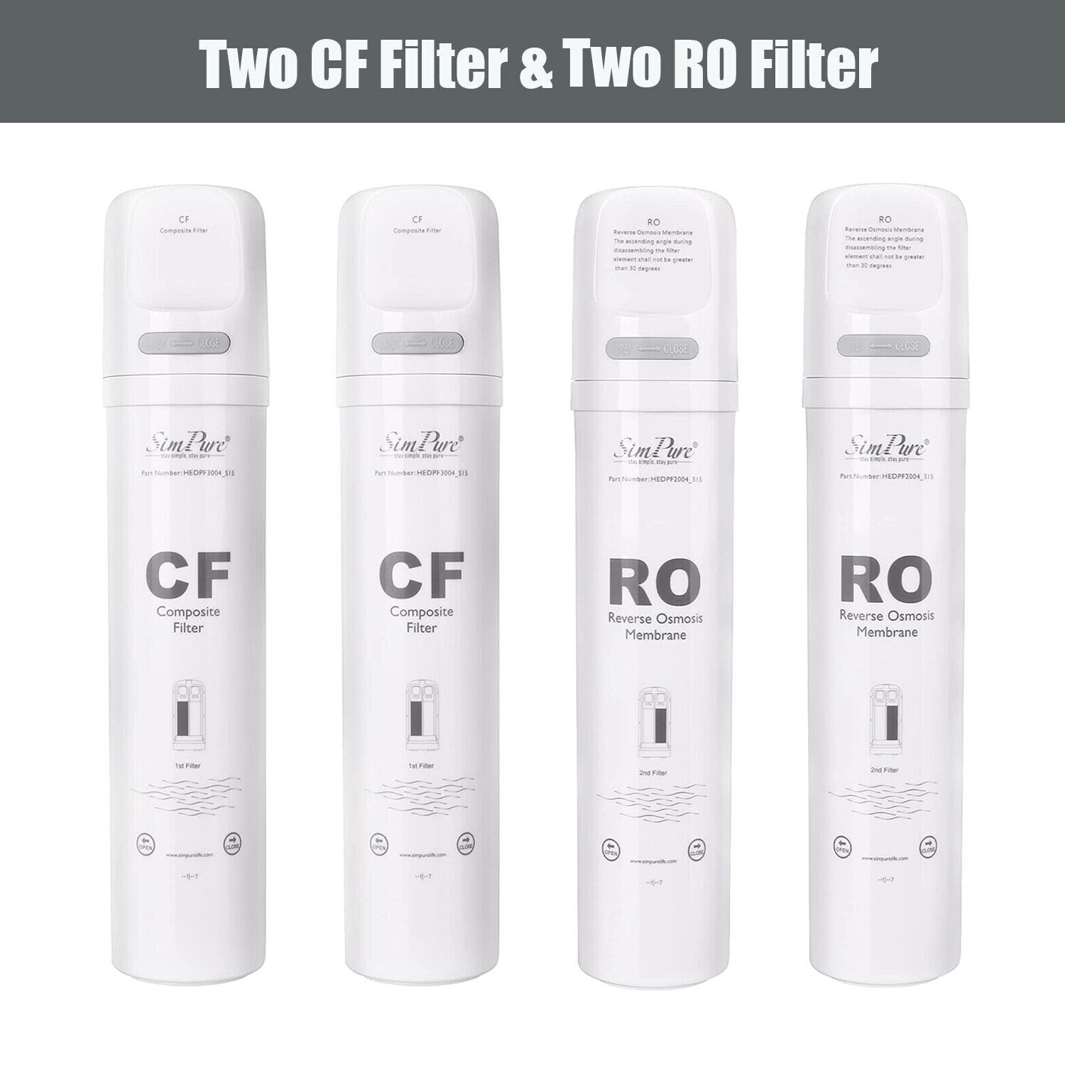 SimPure CF RO Water Filter Cartridge For WP1-100 RO Reverse Osmosis System