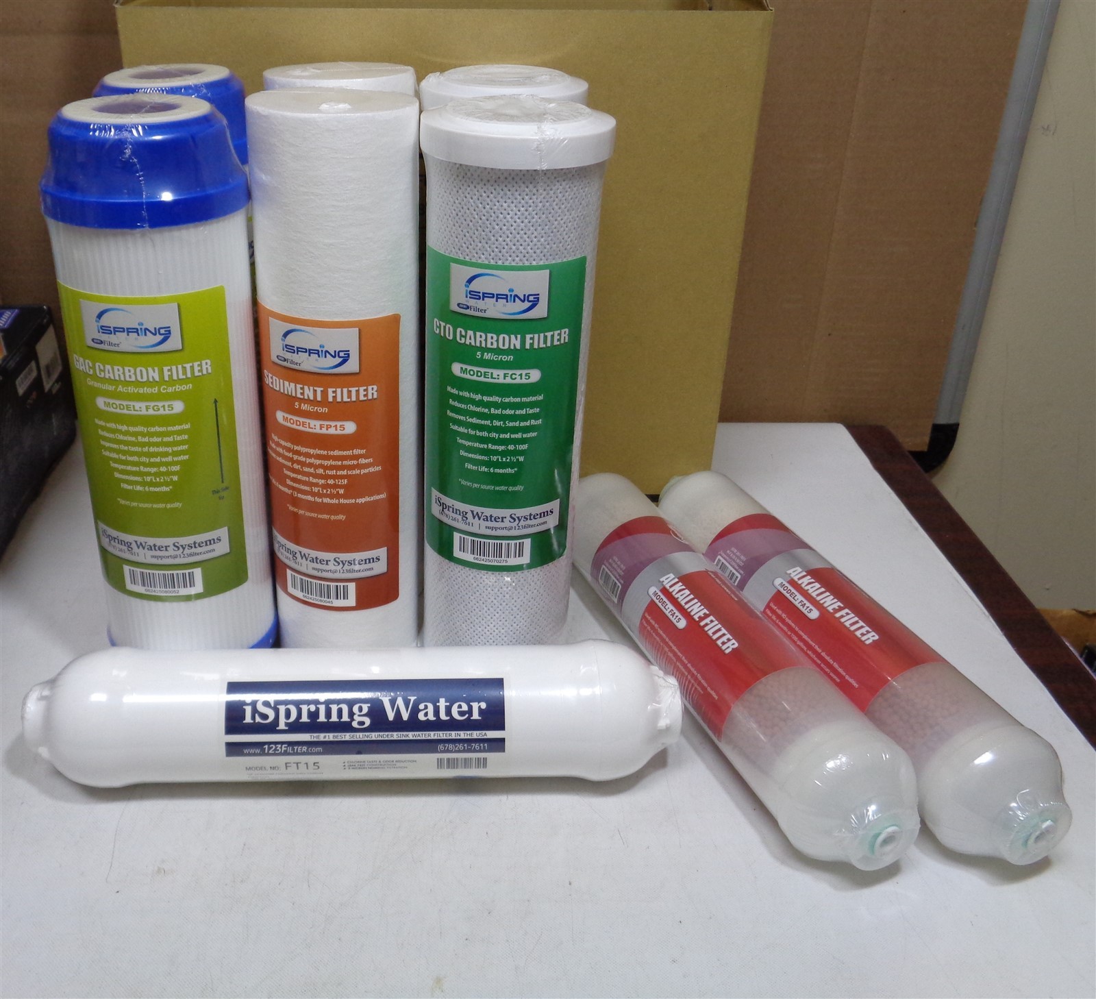 iSpring F9K 1-Year 6-Stage Water Filter Replacement Pack with Alkaline RO System