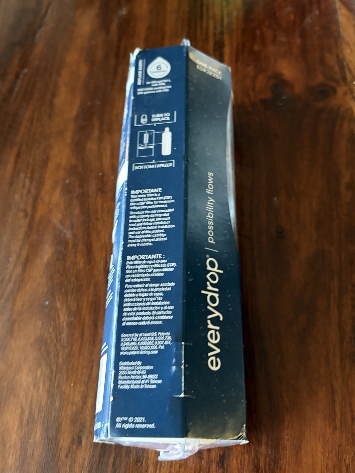 EveryDrop #2 Ice & Water Refrigerator Filter ΕDR2RXD1 New In Box