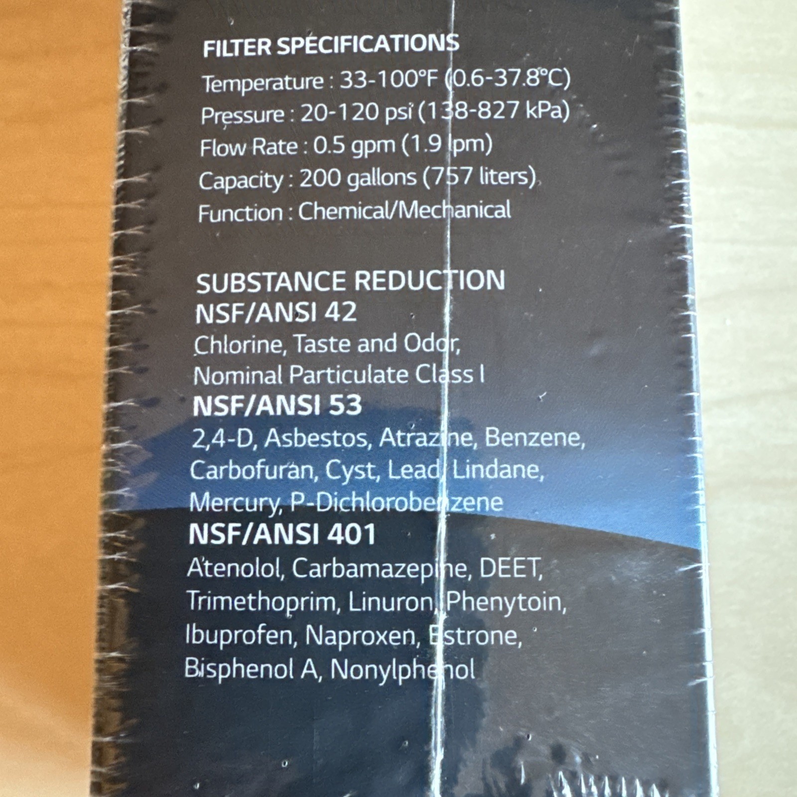LG LT1000P 6 Month Refrigerator Replacement Water Filter NSF42 NSF53 NSF401