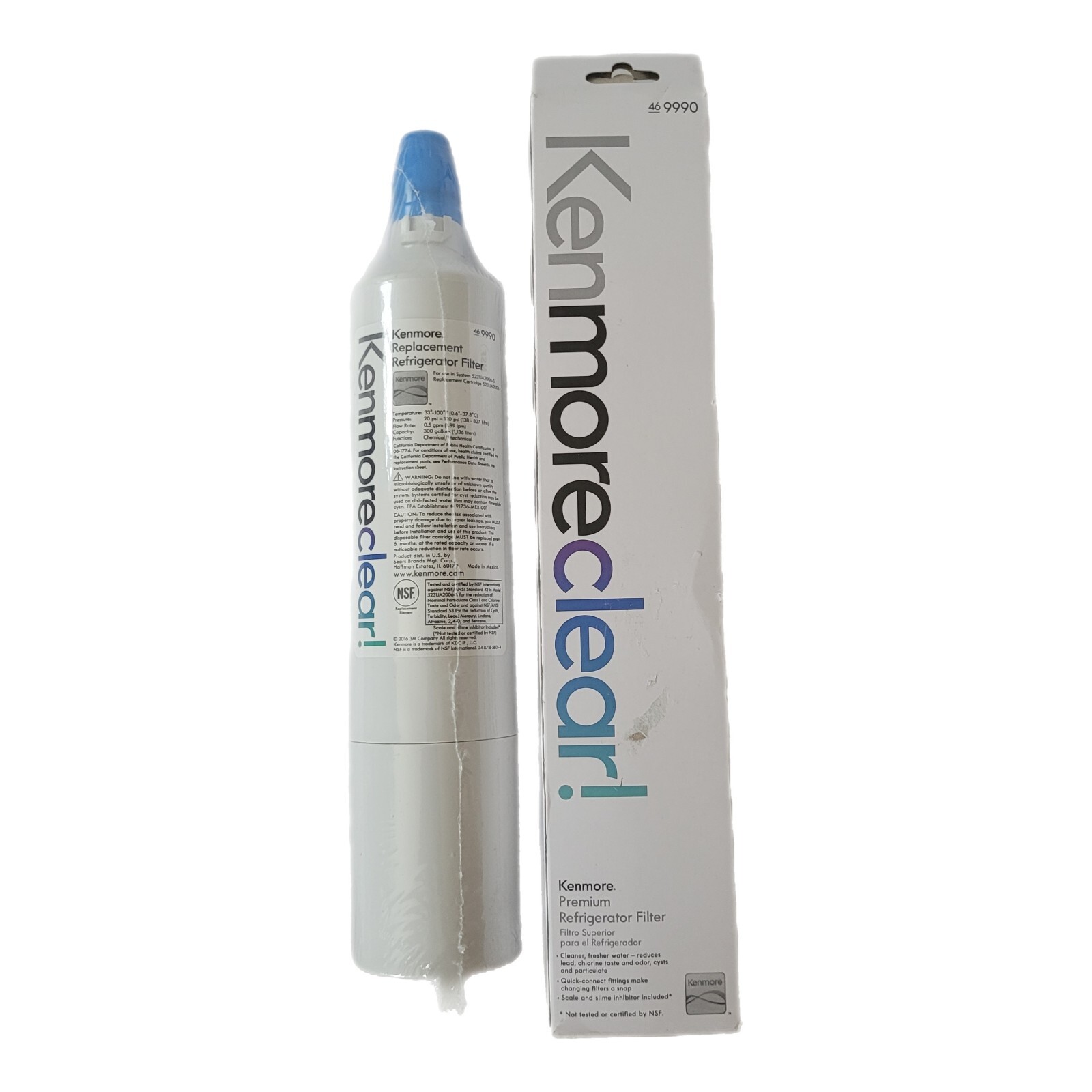 Kenmore 9990 Water Filter For Aqua Optima Evolve – White NEW Sealed
