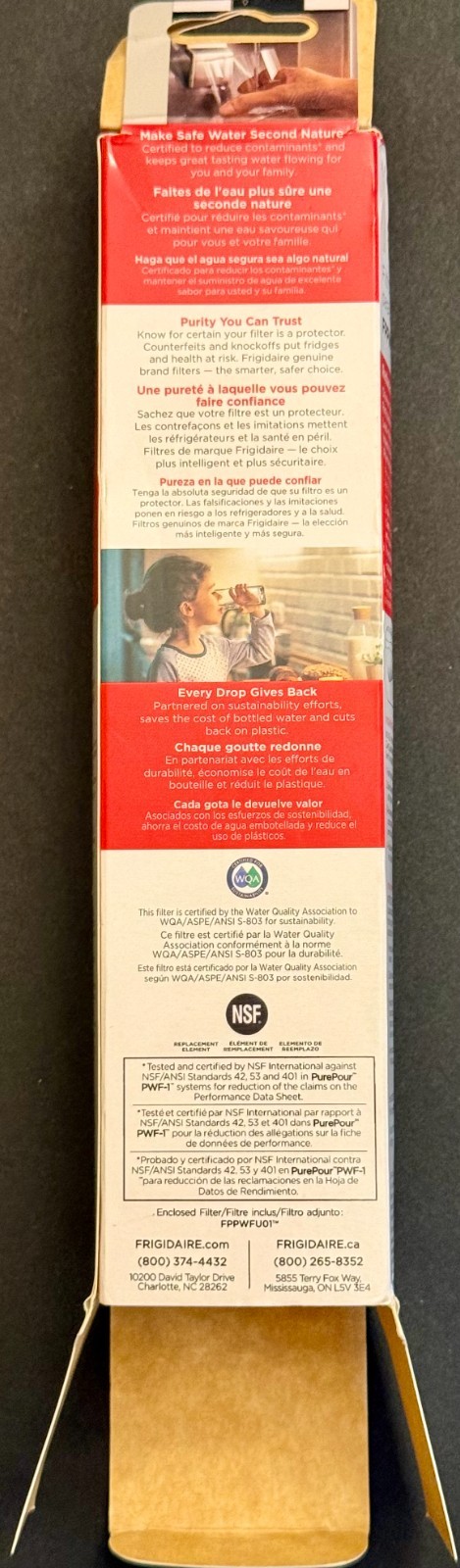 Frigidaire PWF-1 Water Filter TWO PACK PurePour FPPWFU01 Sealed OEM FREE SHIP