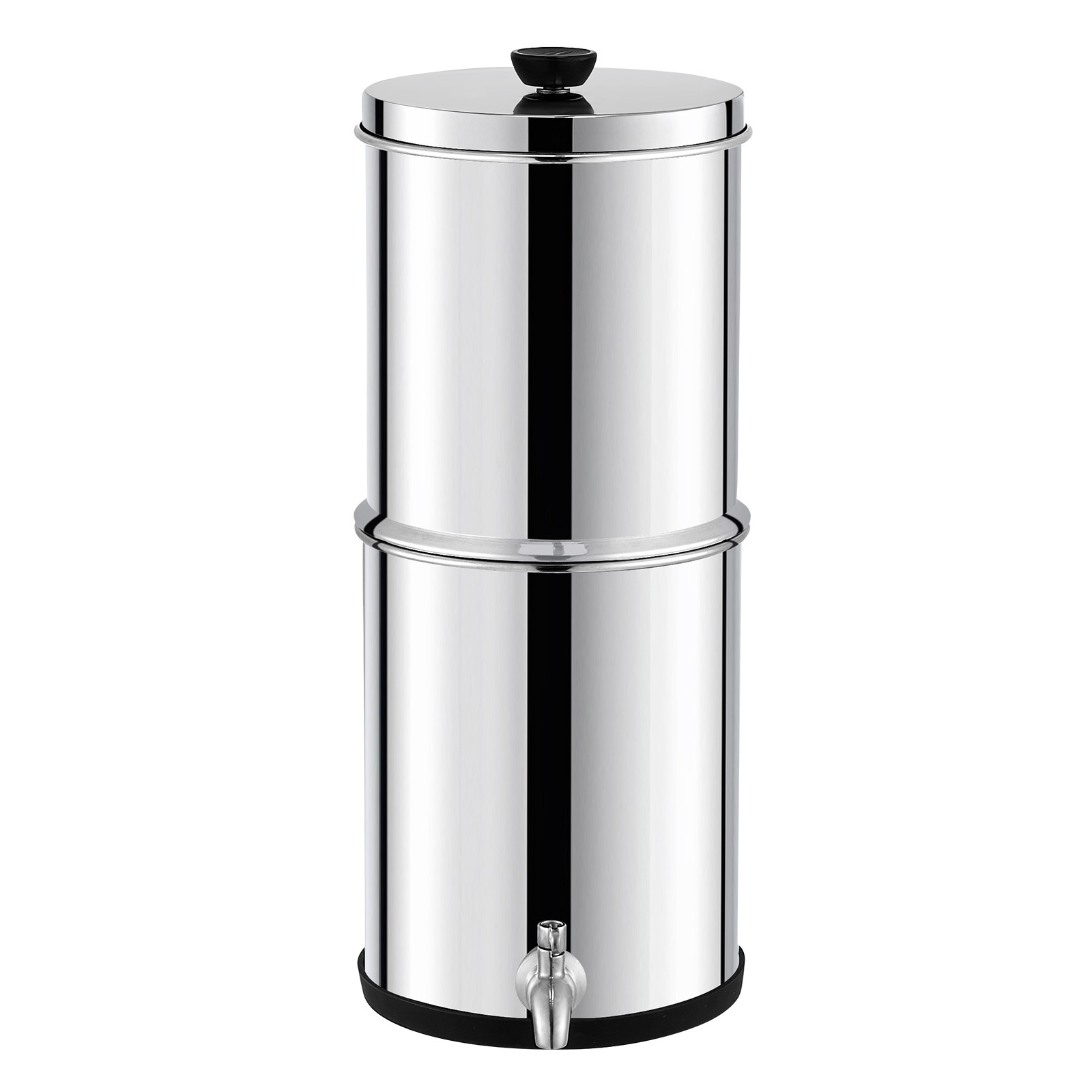 2.25G Gravity-fed Water Filter Countertop System Stainless Steel 2 Filters
