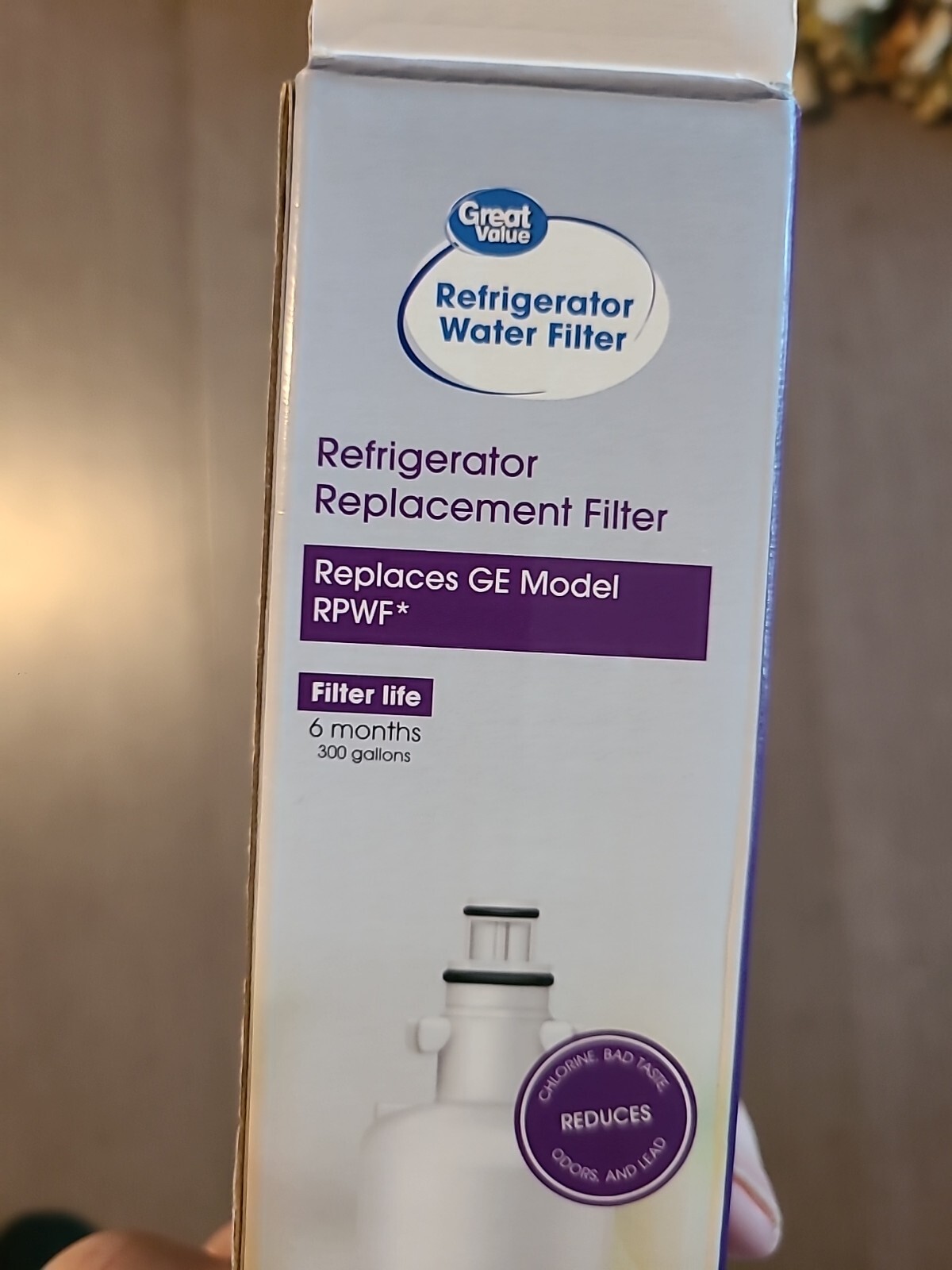 Great Value Refrigerator Water Filter Replaces Ge Model RPWF 6months 300 gallons