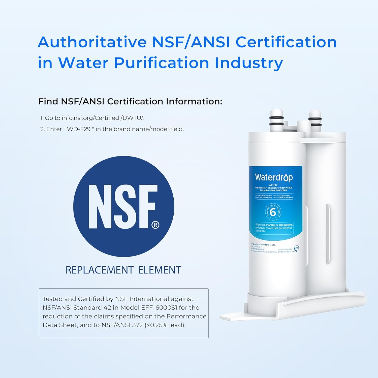 Waterdrop PureSource2® Water Filter Replacement for WF2CB®, NGFC 2000, FC100 (3)