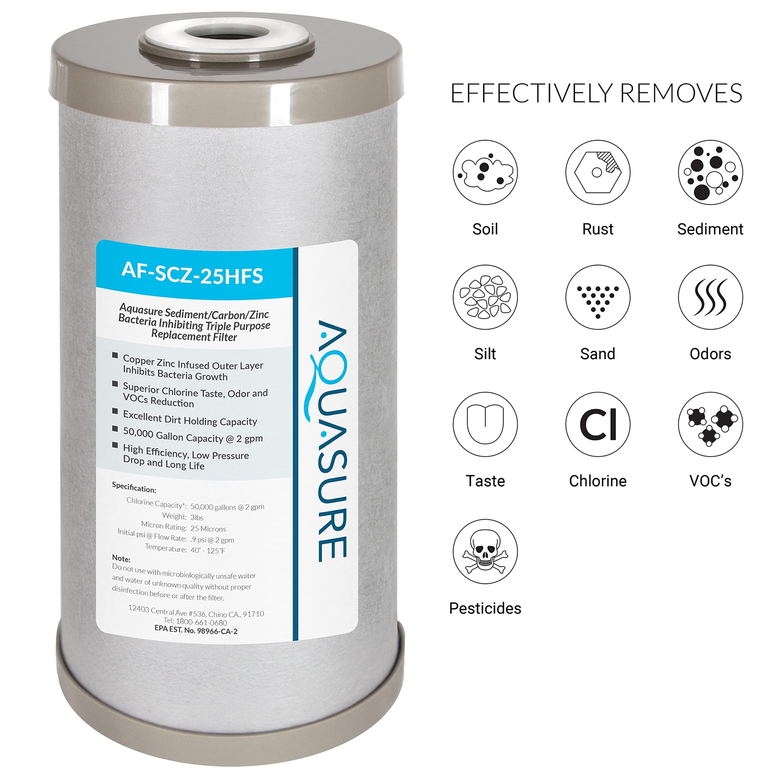 Fortitude V2 Triple Purpose Sediment Carbon Zinc Replacement Filter Standard