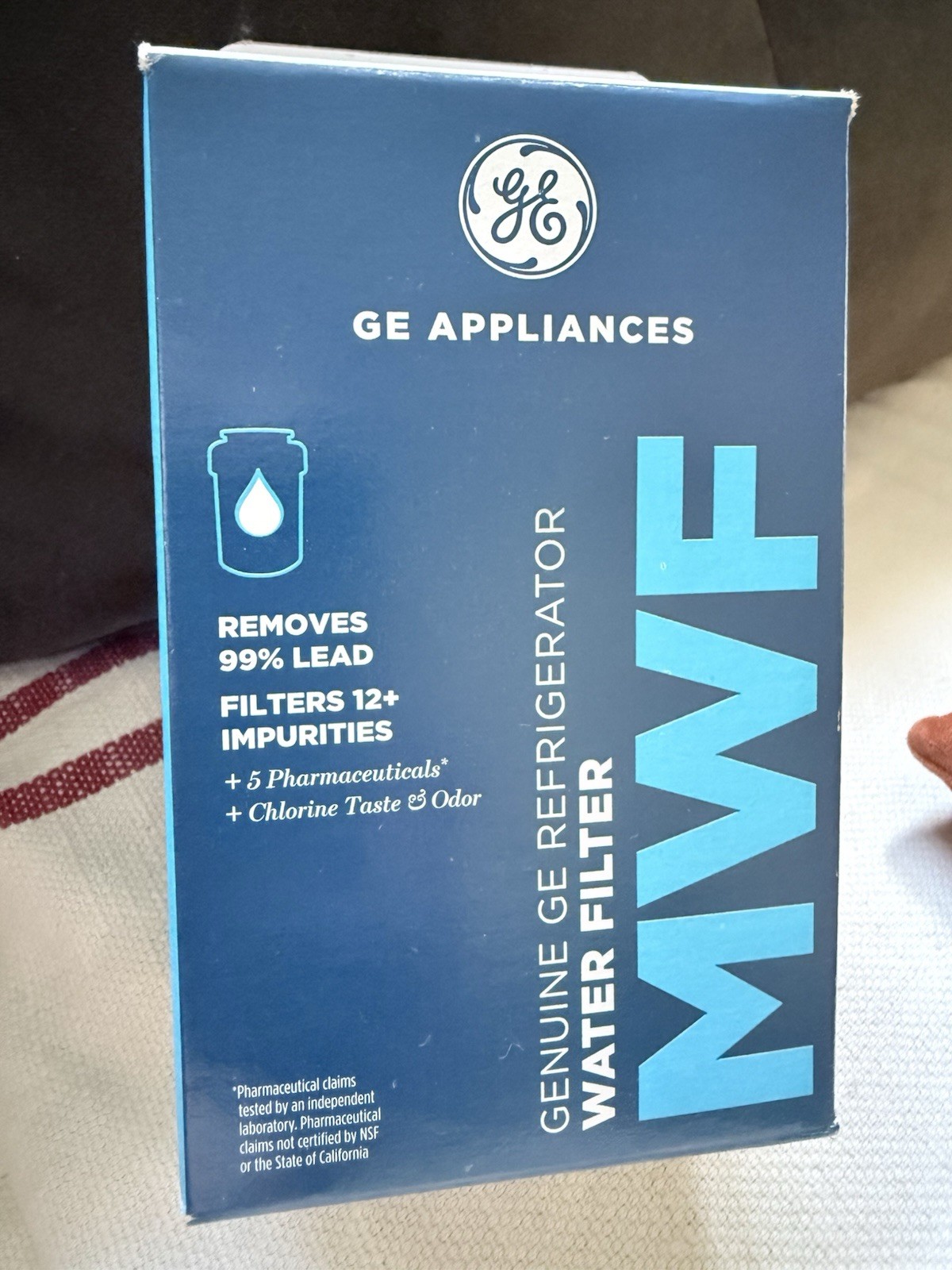 MWF WATER FILTER GE APPLIANCES REMOVES 99% LEAD NIB