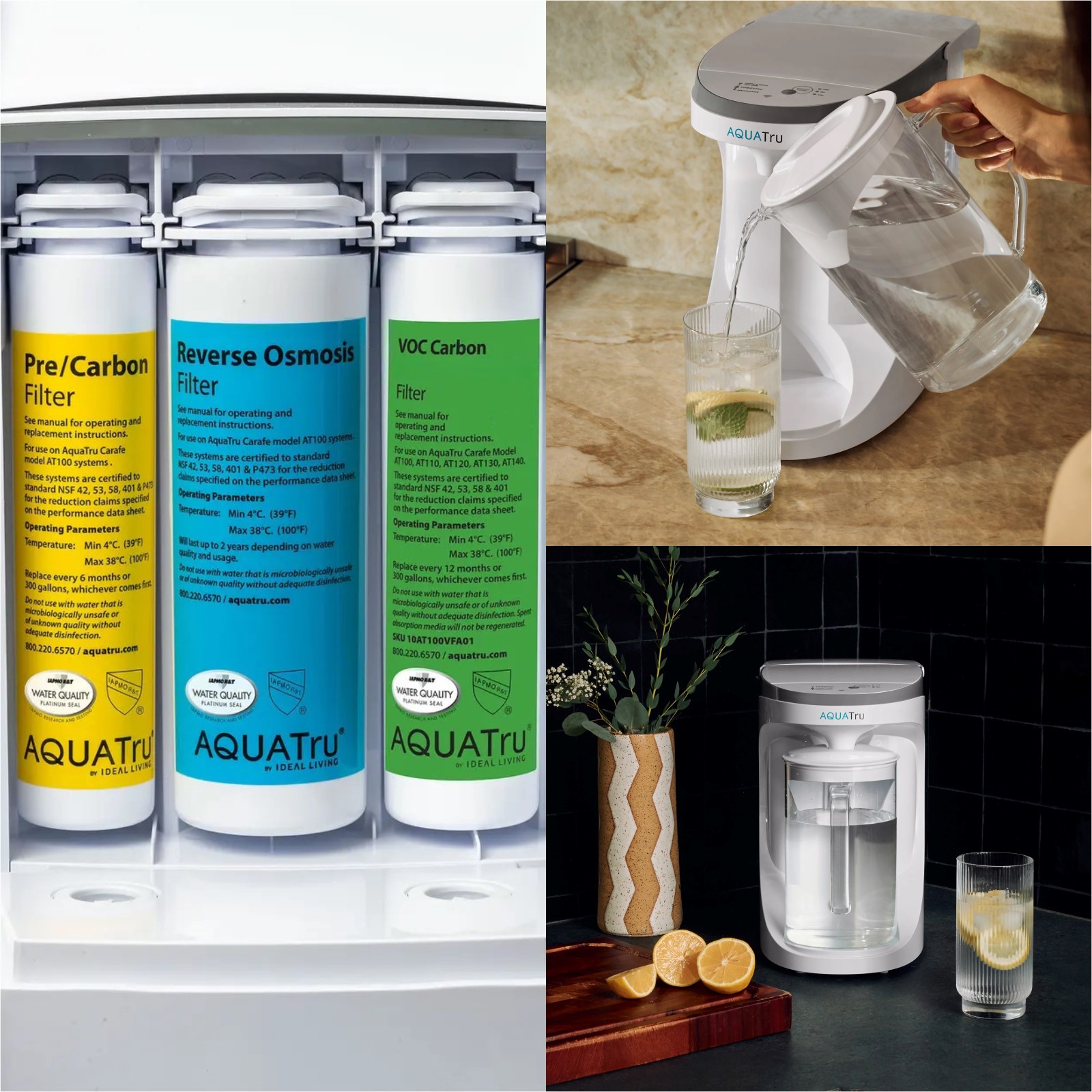 AquaTru Carafe VOC Carbon with pH+ Mineral Boost Stage 4 Filter