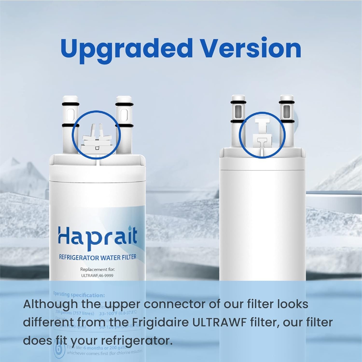3 pcs HAPRAIT HP005 Water Filter Frigidaire ULTRAWF, Pure Source 9999, 469999,