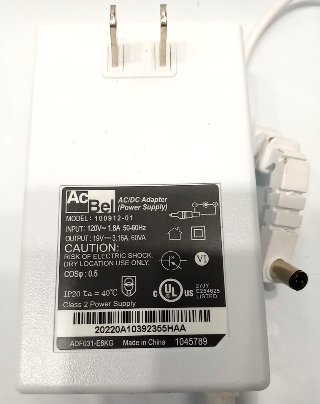 OEM Amway eSpring 10-0185 Water Filter Purifier Model: 100912 19V 3.16A