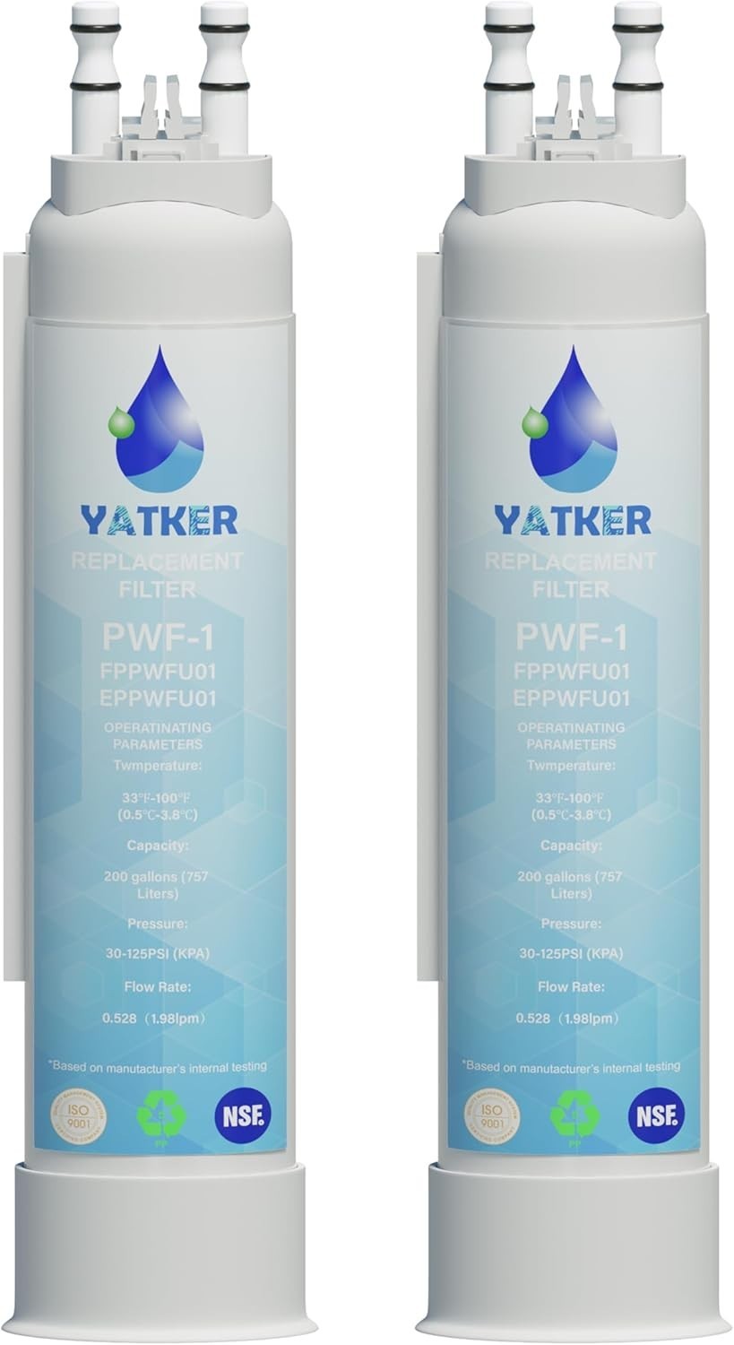 FPPWFU01 Water Filter Replacement 2 Pack Compatible with Multiple Models