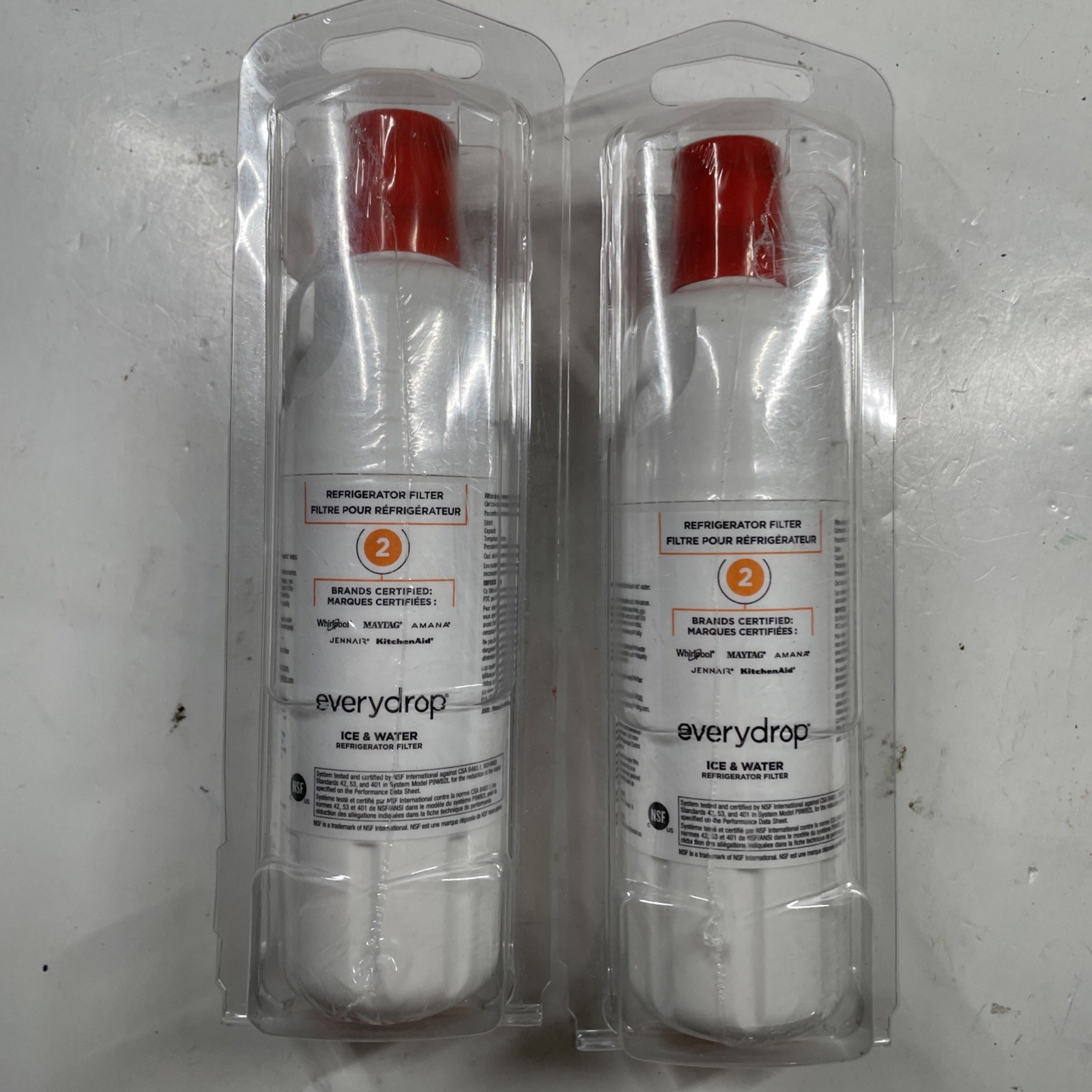 (Lot Of 2) EveryDrop 2 Ice And Water Refrigerator Water Filter ΕDR2RXD1