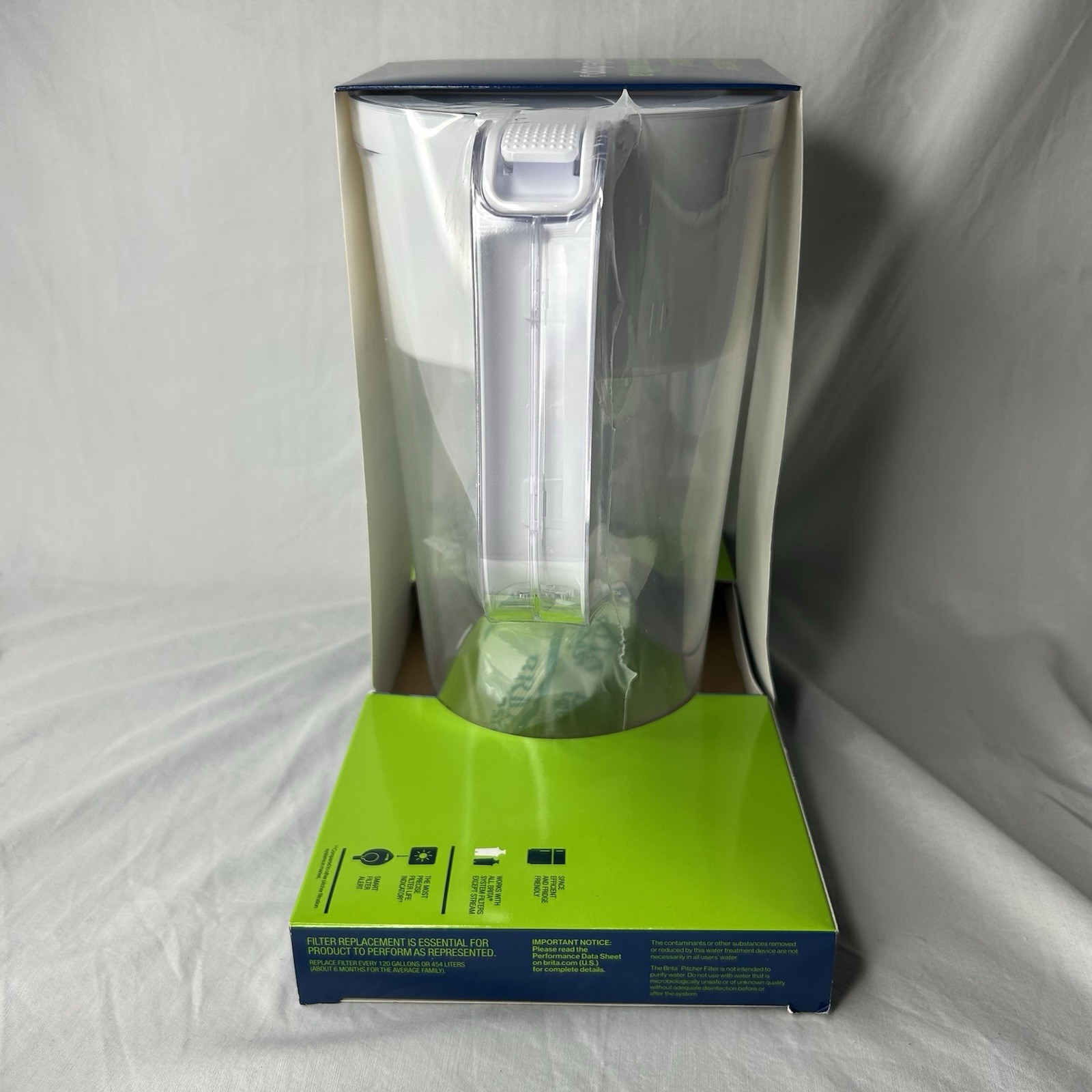 Brita Large 10 Cup Water Pitcher + 2 Elite LongLast+ Filters Last 6 Months Each
