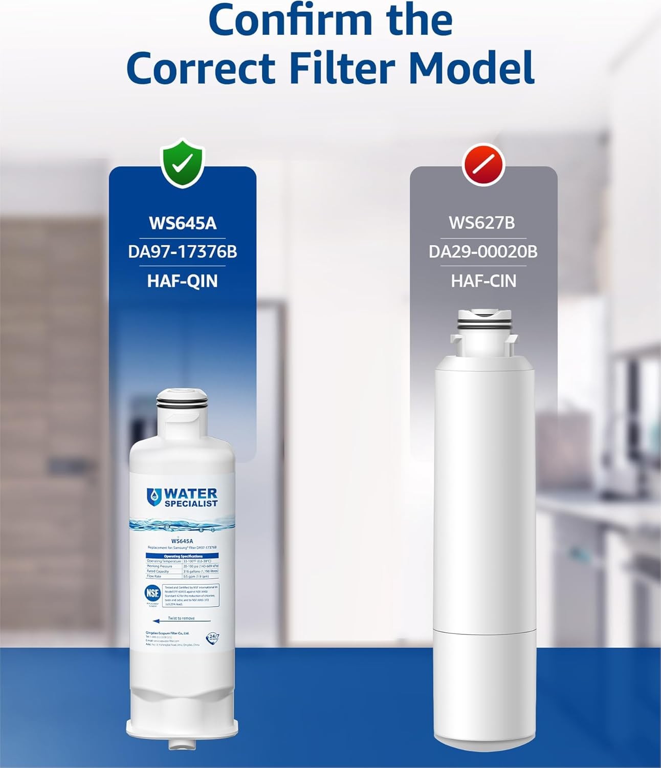 Waterspecialist DA97-17376B Replacement for Samsung HAF-QIN/EXP,DA97-08006C(4)