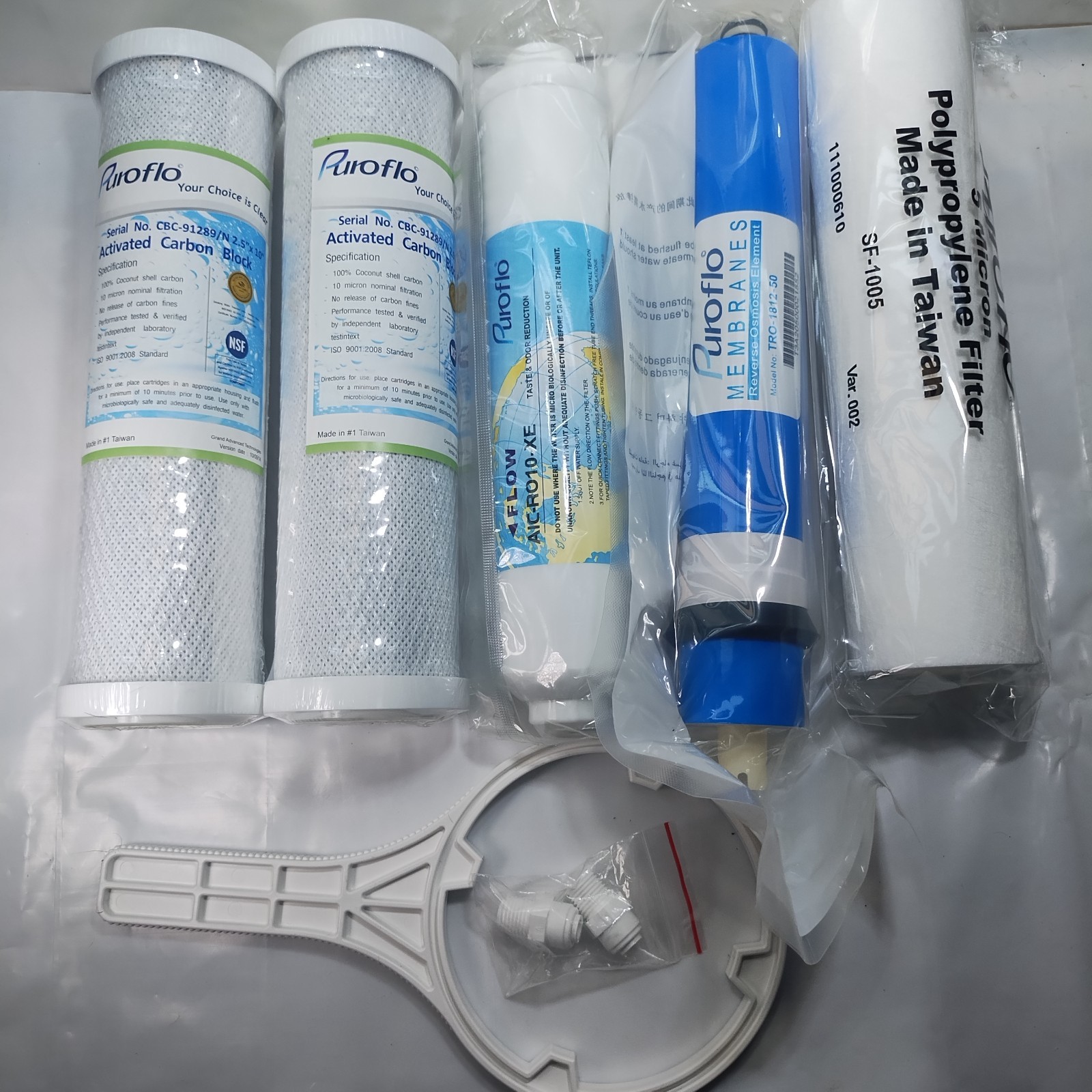 GWS Puroflo ERO Reverse Osmosis Filters, 5 Pcs, 1 Year Set, NEW Sealed, Open Box