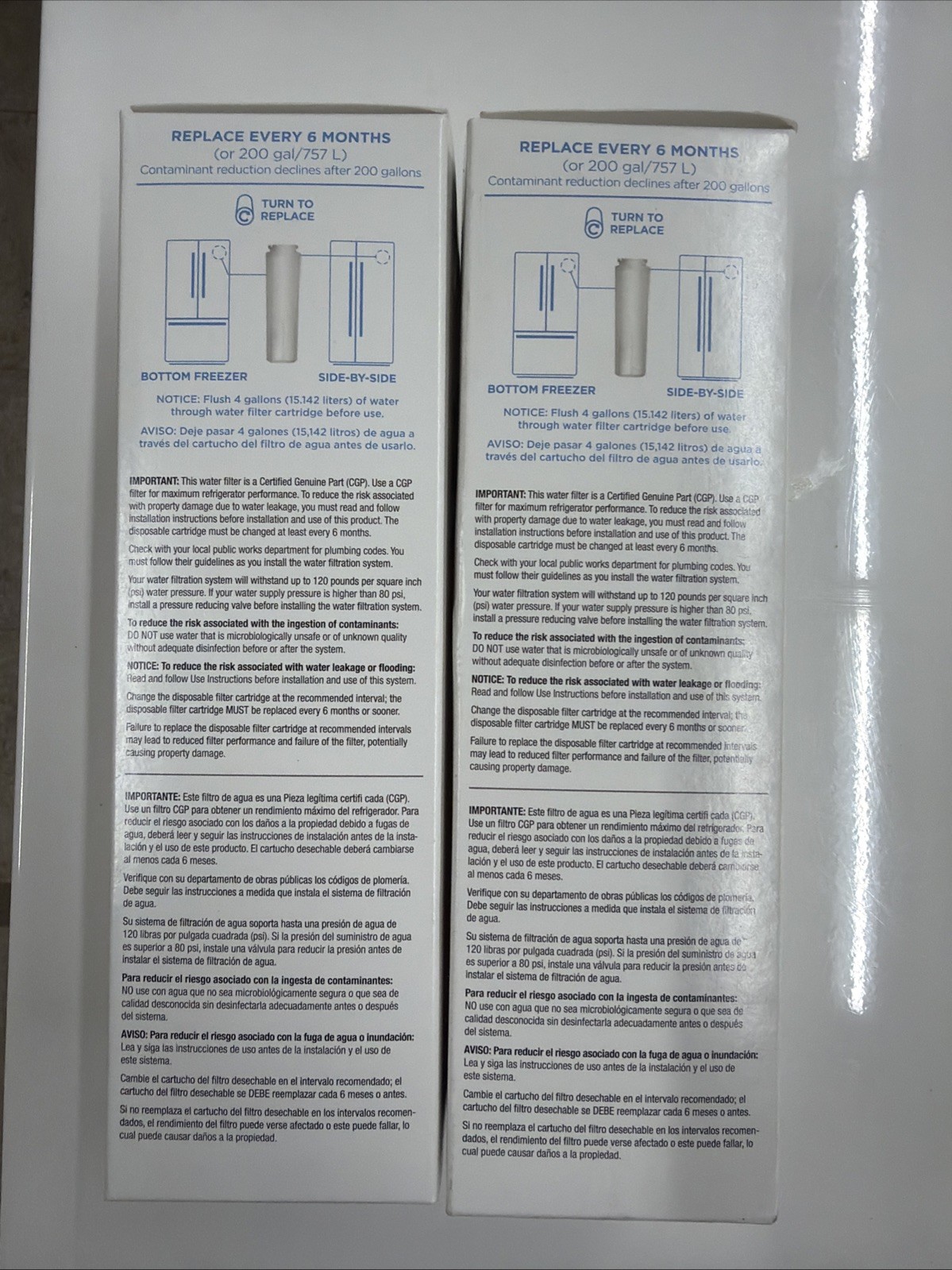 Pack Of 2! NSF EveryDrop Ice and Water Refrigerator Filter 4- New-Lot of 2