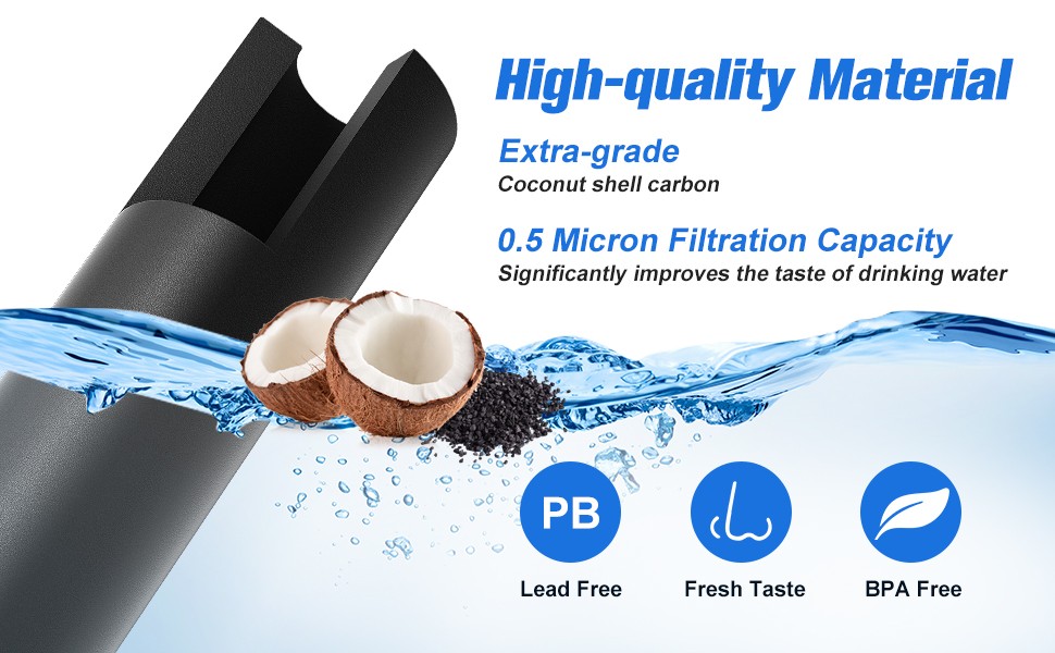 2-6x For GE MWF 46-9991 MWFP BSS25JFRJWW Smartwater Fridge Water Filter Replace