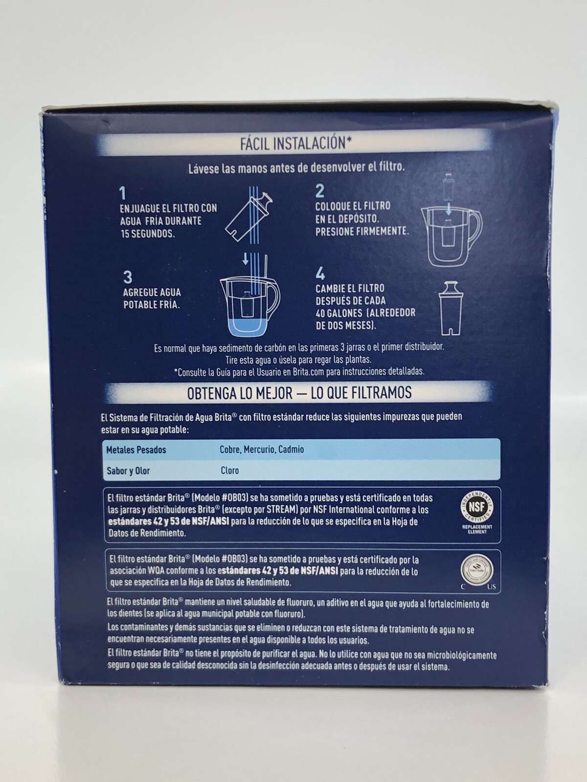 Brita 0B03 Replacement Water Filter – 5 Pack of Pitcher Filters – New