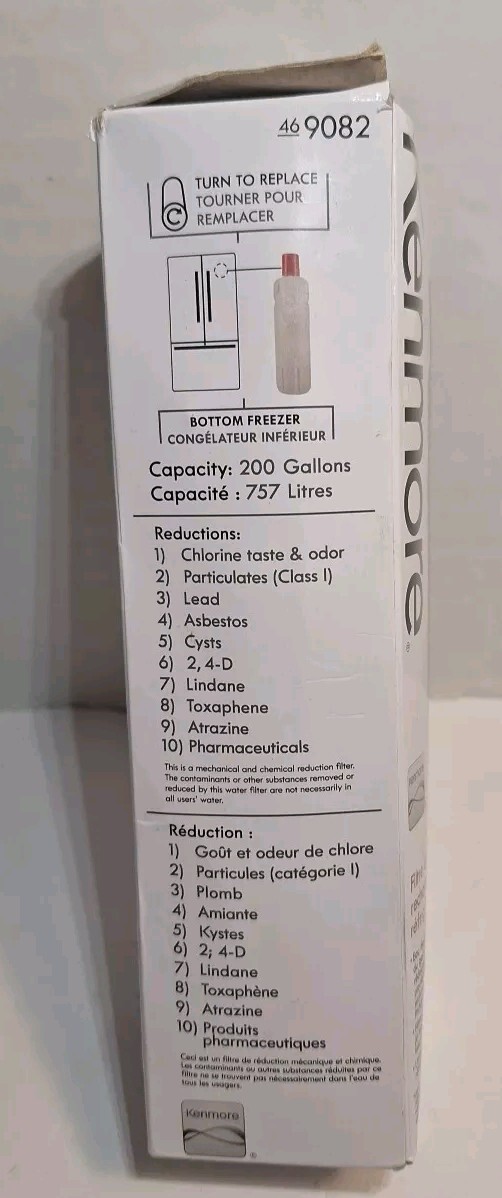 New 1 Pack Kenmore 9082 Replacement Refrigerator Water Filter For 469082 9903