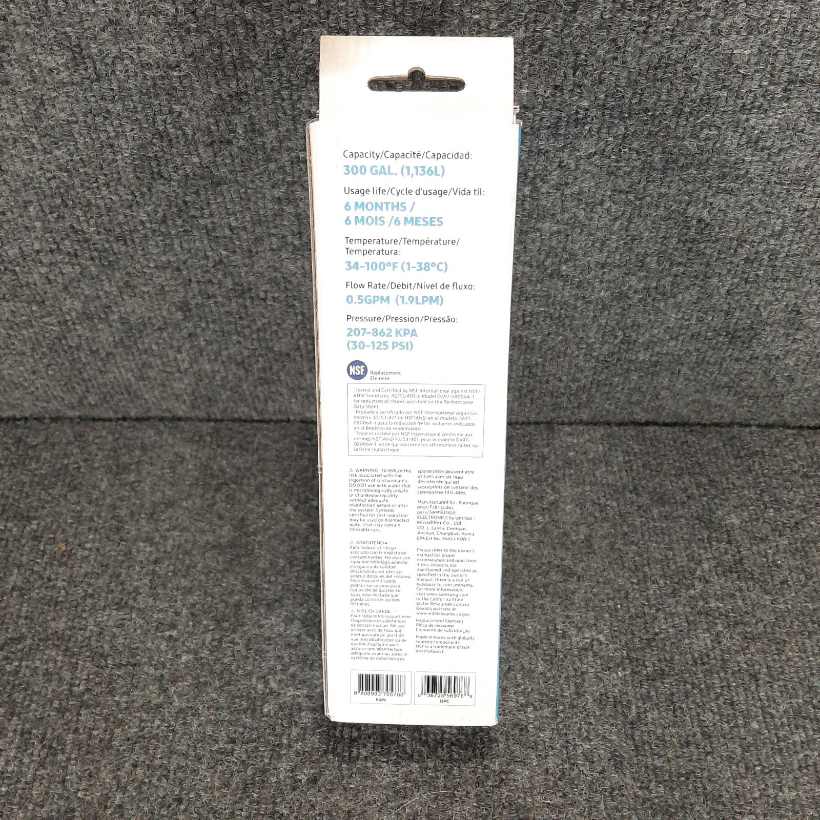 Genuine Samsung Refrigerator Water Filter HAF-CIN/EXP DA29-00020B