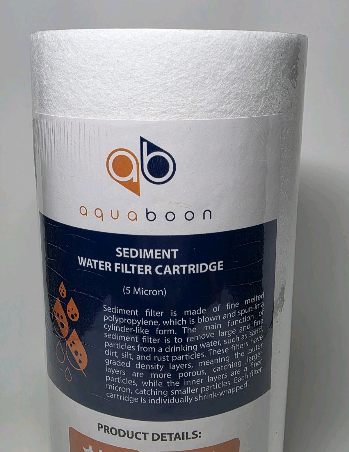 New Aquaboon Sediment Water Filter Whole House Big Blue 5 Micron 10″x4.5″