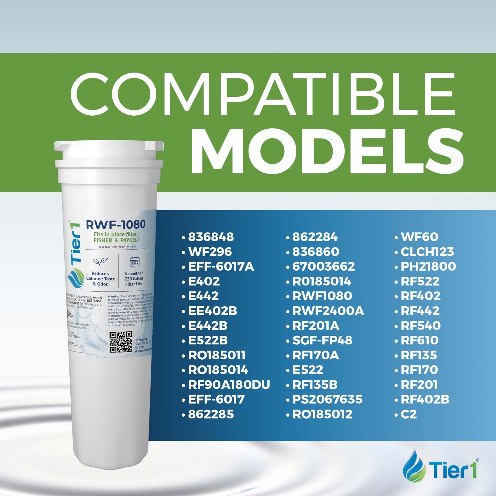 Fits Fisher & Paykel 836848 Comparable Refrigerator Water Filter by Tier1 2