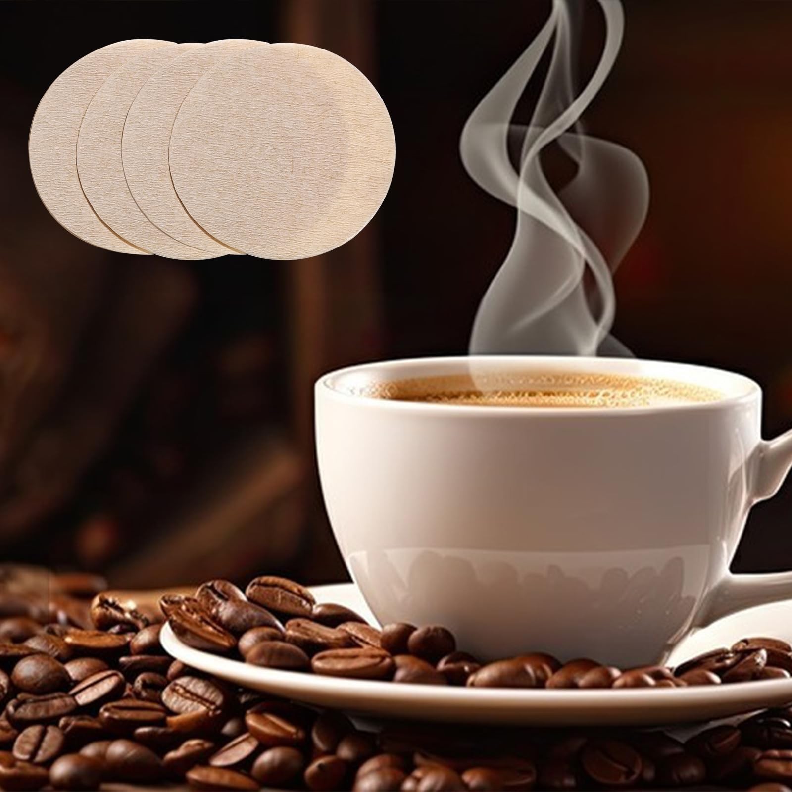 600Pcs Unbleached Coffee Filters, Replacement 64 Mm/2.5 Inch, 64MM/600Pcs