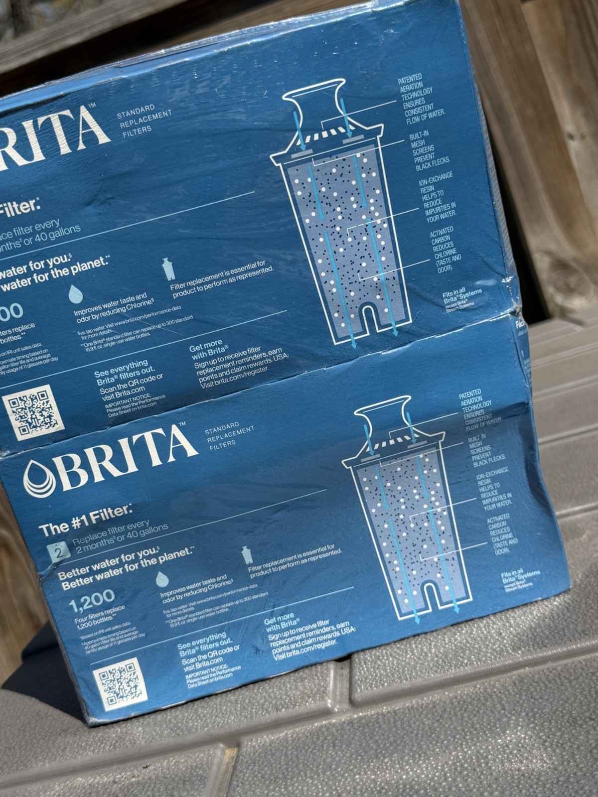 Brita Standard Replacement Filters for Pitchers and Dispensers, 2 New 4 packs