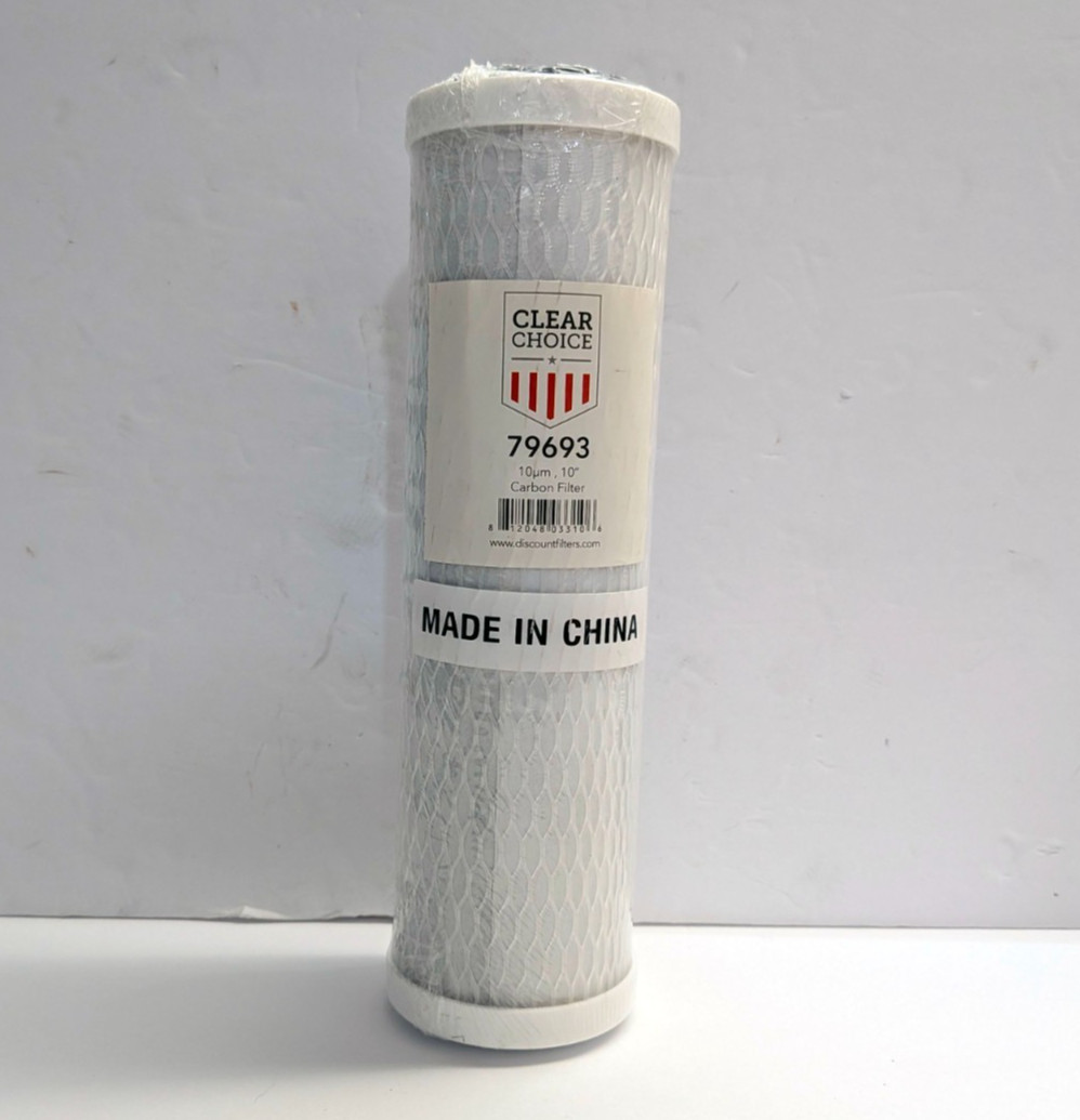 ClearChoice 79693 Carbon Water Filter 10 Micron 10in Cartridge New Sealed