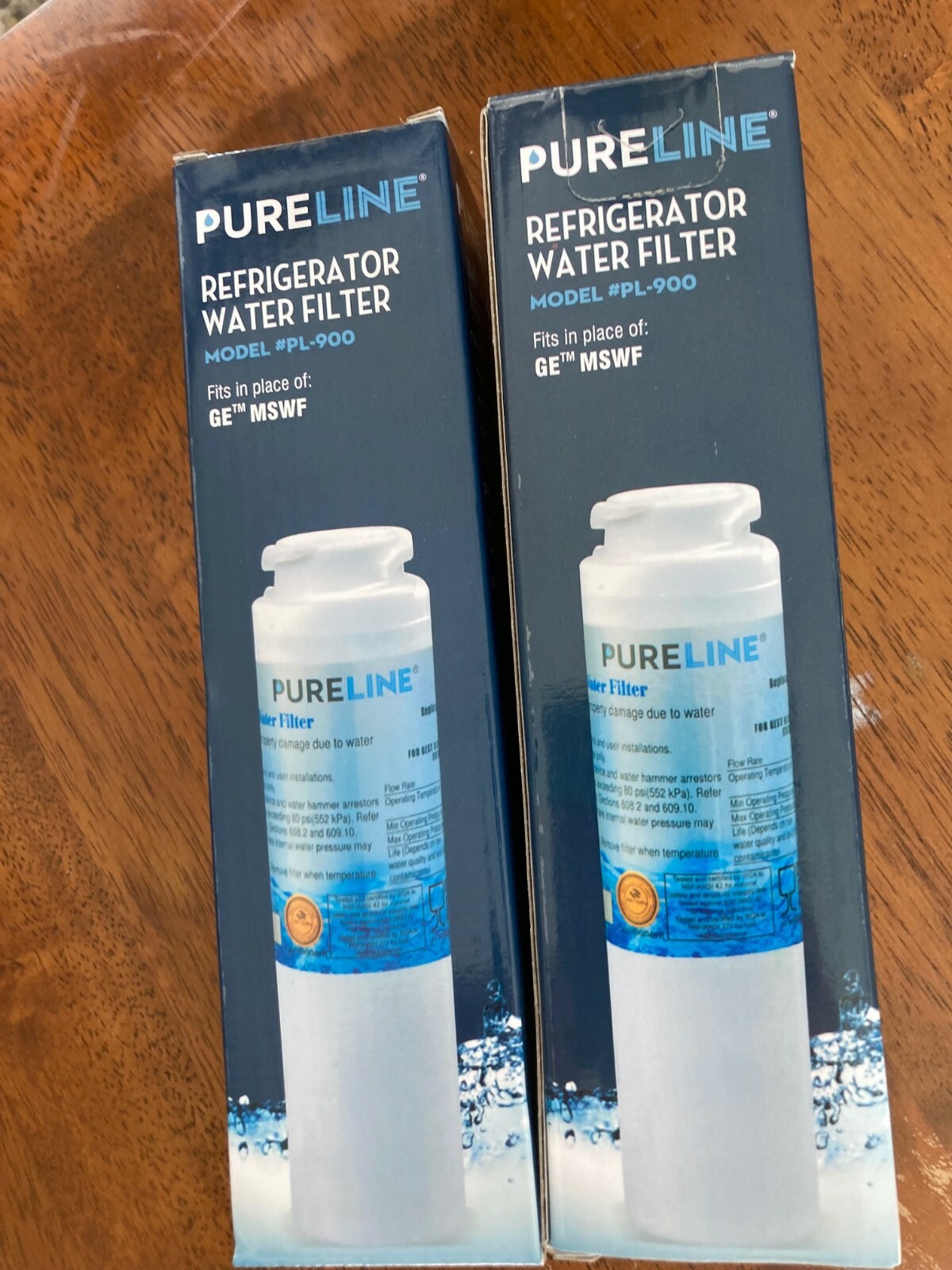 2 NEW PureLine Refrigerator Water Filter PL-900-S Fits GE MSWF