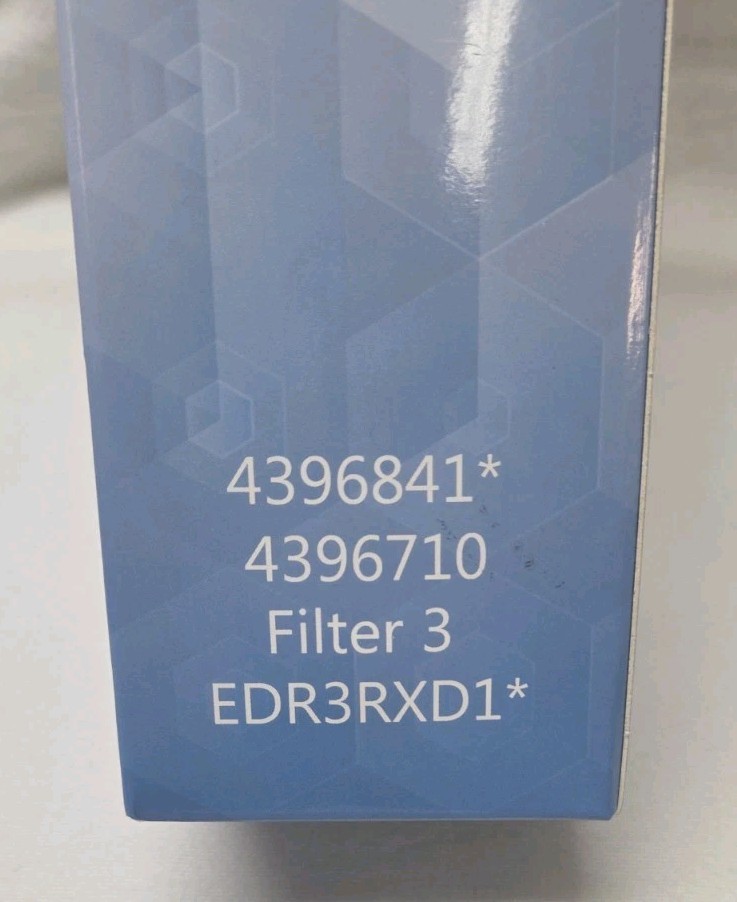 Lot of 2 WATEN H20 Water Replacement Filters 4396841* 43968710 EDR3RXD1*