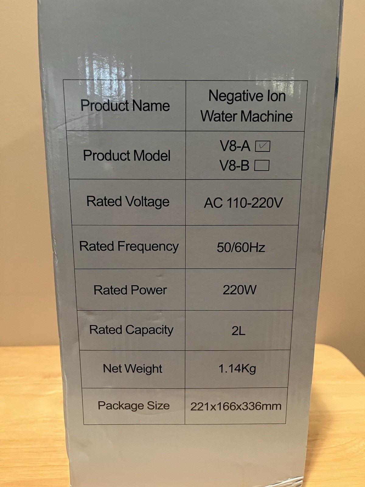 NEW V8-A 1.8 Liter Electric Negative Ion Water Machine