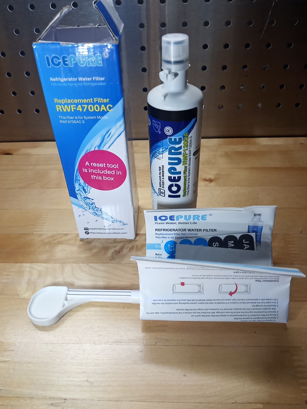 RWF4700AC Water Filter Fit for LT1000P, ADQ747935, LMXS28626D, LT1000PC 4PACK