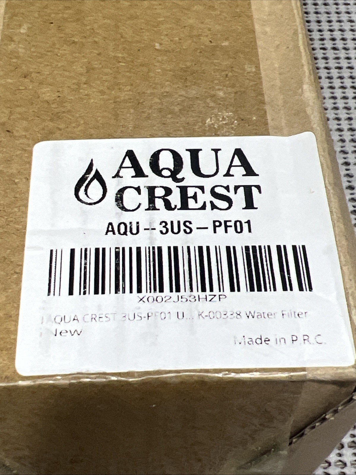 AQUA CREST 3US-PF01 Under Sink Water Filter, Replacement for 3US-MAX-F01H, (1)