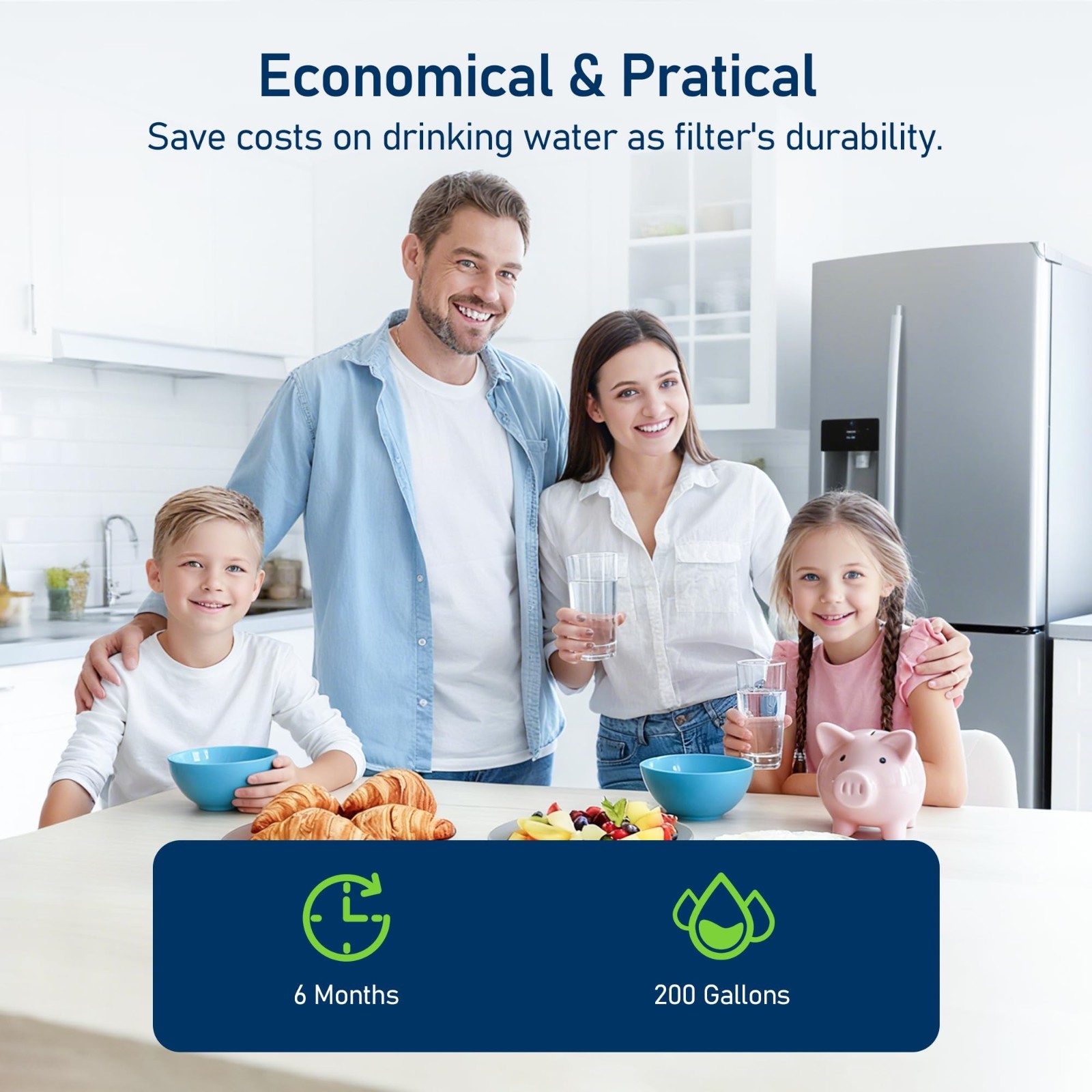 Water Filter & Air Filter Combo, Compatible with Frigidaire Models, 2 Pack