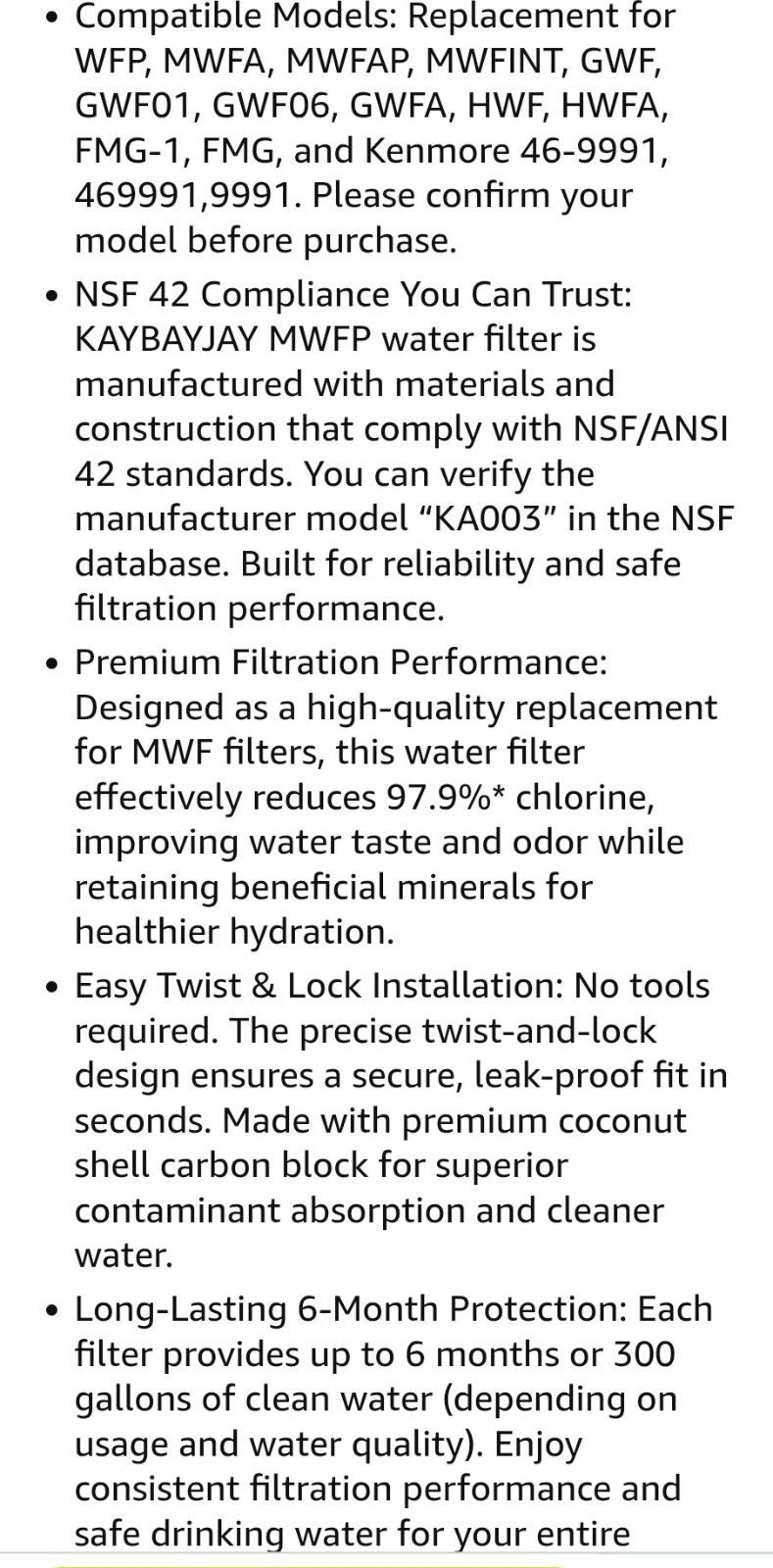 for MWFP, MWFINT, MWFA, GWF, HDX FMG-1, Kenmore 9991, GSE25GSHECSS, WFC1201