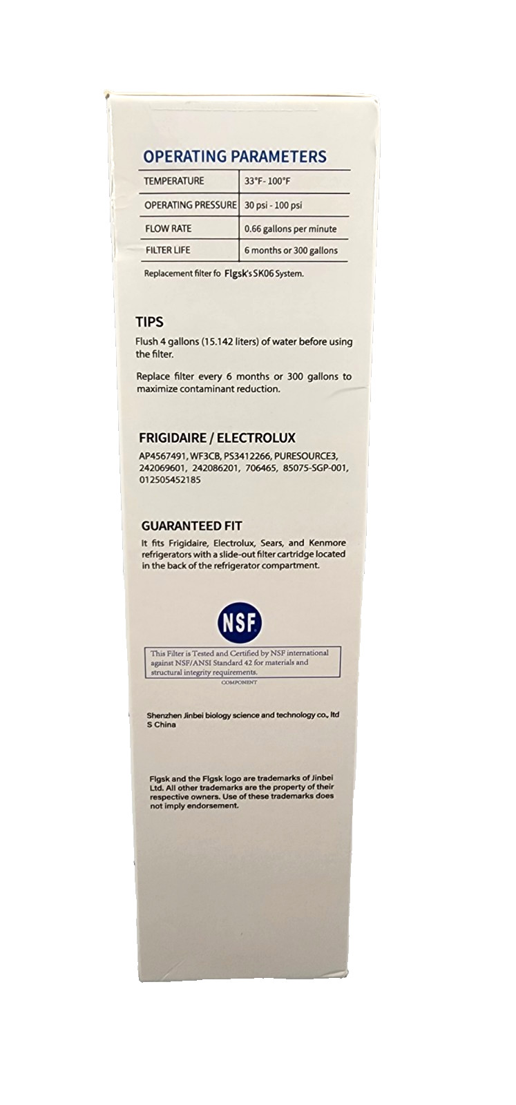 4 Pack for Frigidaire WF3CB, Pure Source 3, WF425, 706465 Water Filter Replaceme