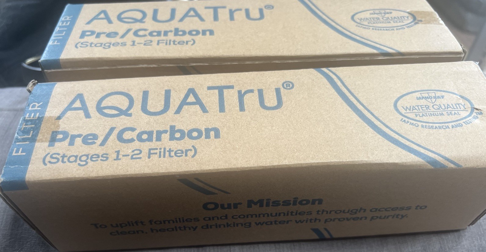 AQUATRU PRE/CARBON (STAGES 1-2 FILTER) LOT OF 2~NEW