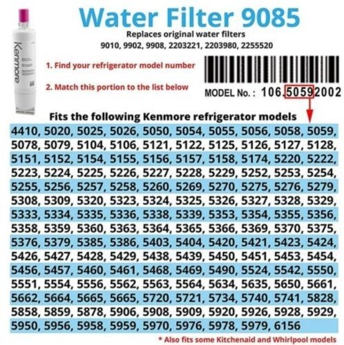 Kenmore 469085 46-9085 Refrigerator Water Filter 9085 Sealed Brand New – 4 Pack