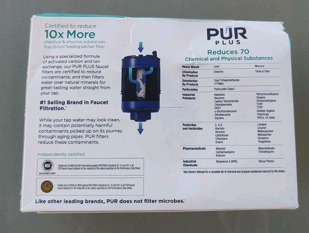 PUR PLUS Great Taste Faucet Mount RF-9999 Replacement Filters 3 Pack NEW SEALED