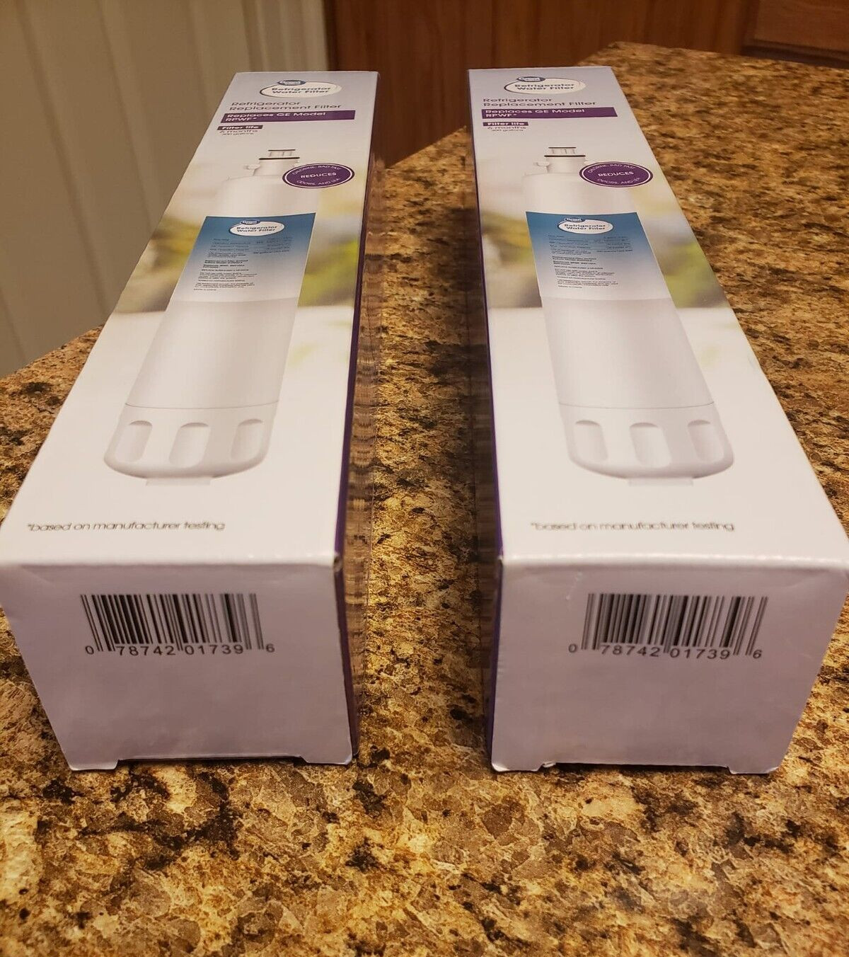 Great Value Refrigerator Water Filter LOT (2) for GE Model RPWF 6months 300 gal